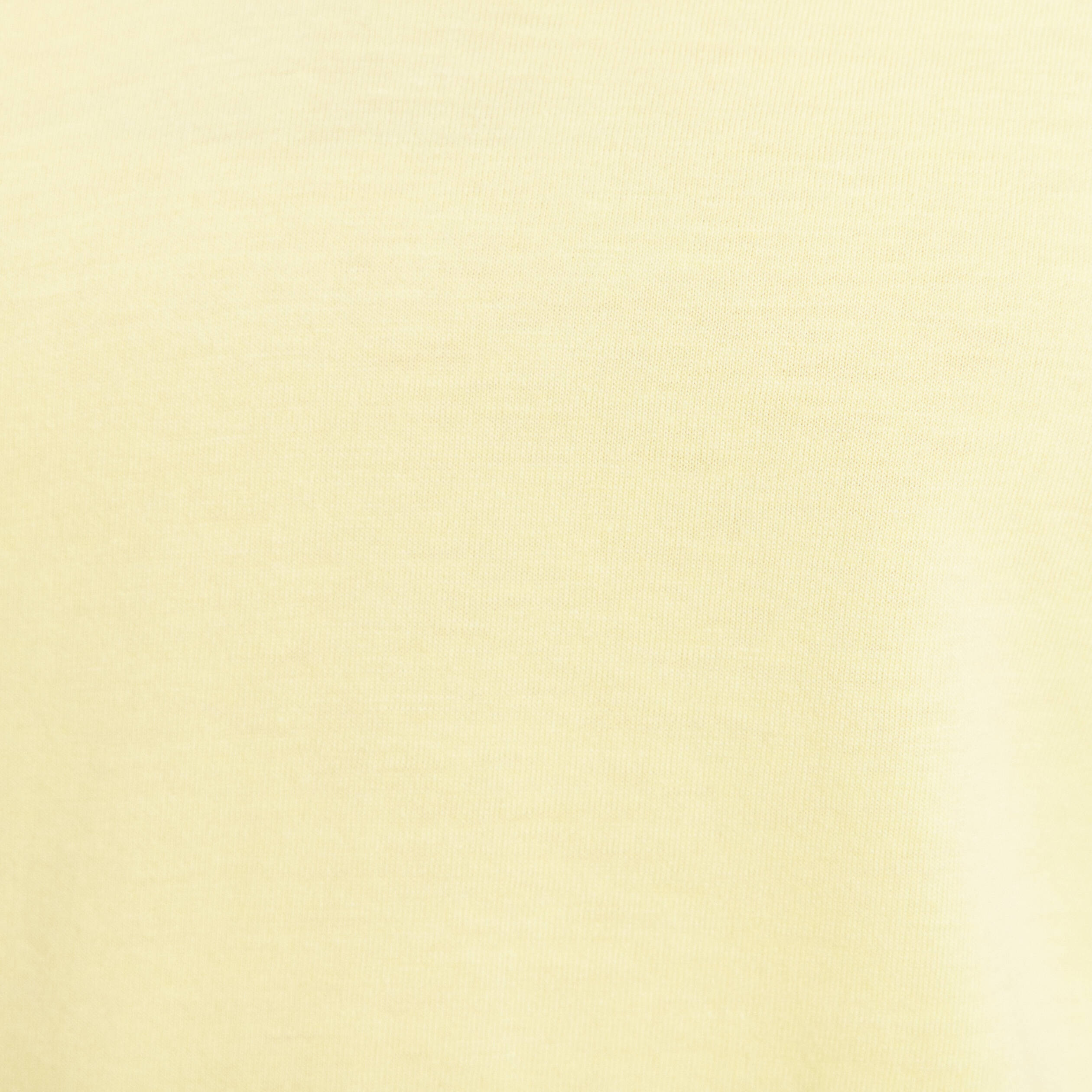 T-shirt col v manches courtes jaune clair femme