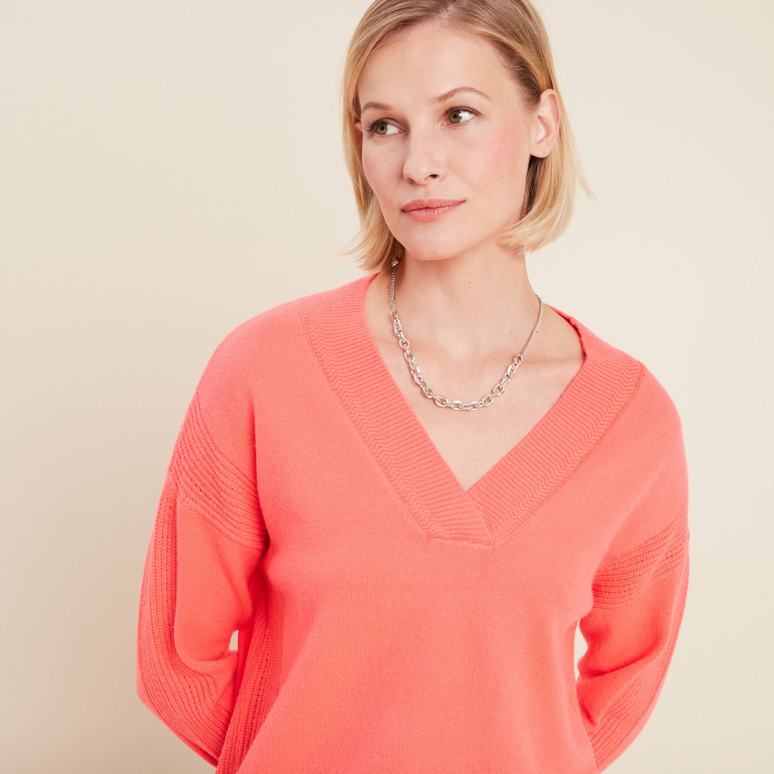 pull manches longues rose vif femme Pull manches longues rose vif femme