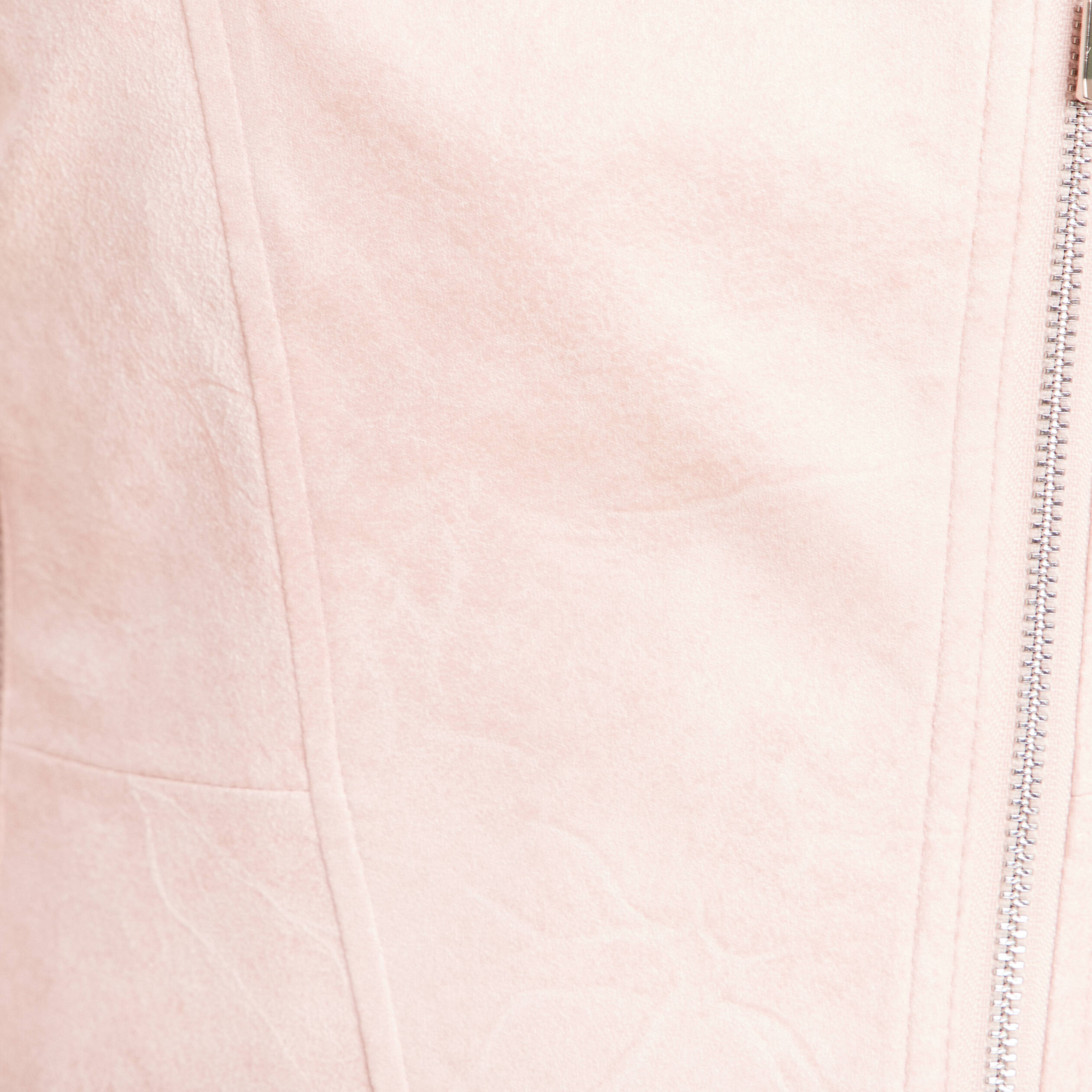 Veste droite zipp&eacute;e vieux rose femme