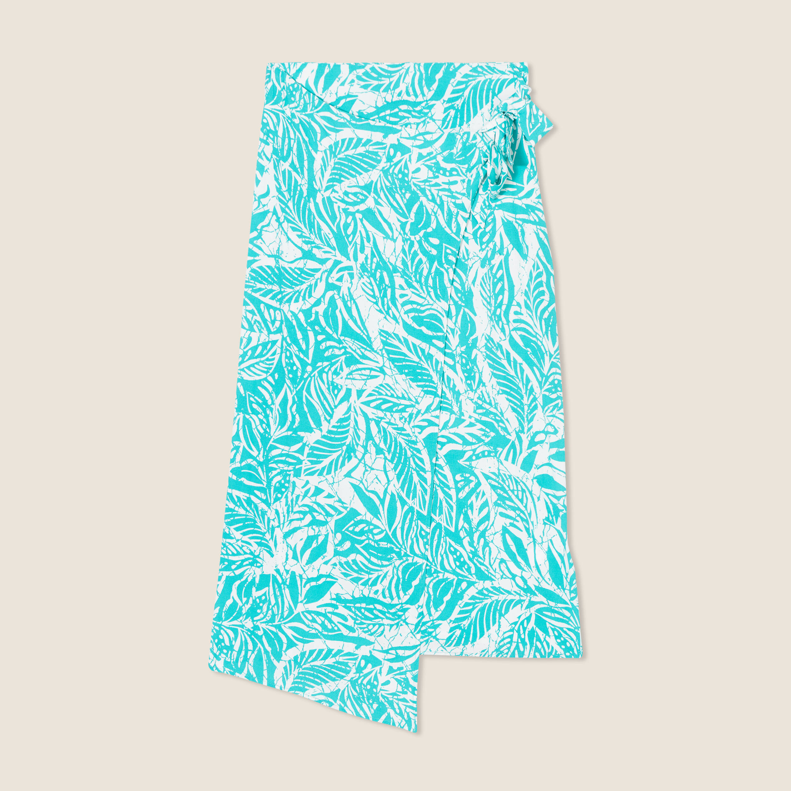 Jupe midi portefeuille satin vert émeraude femme