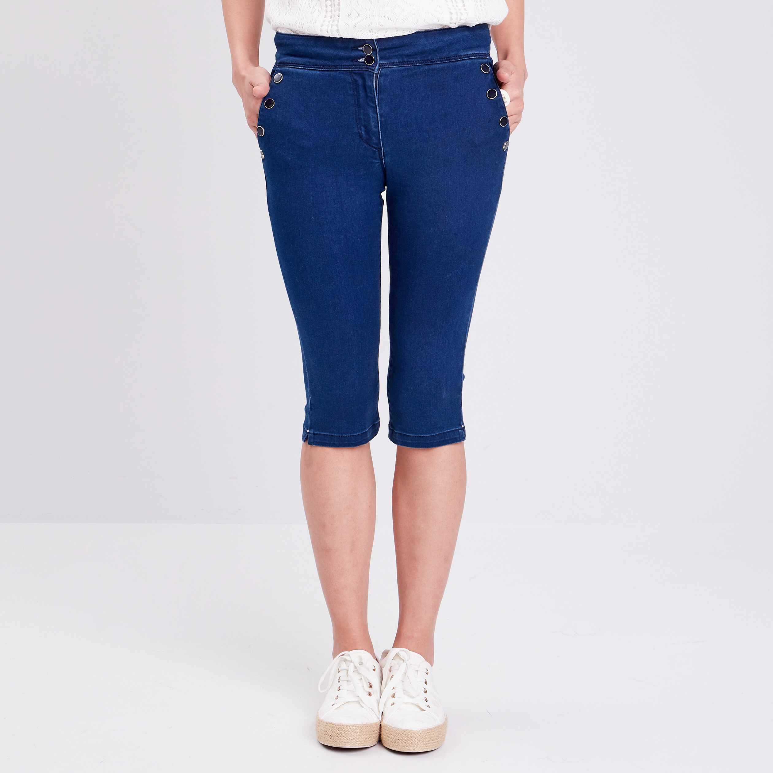 Pantacourt jean femme clearance fashion