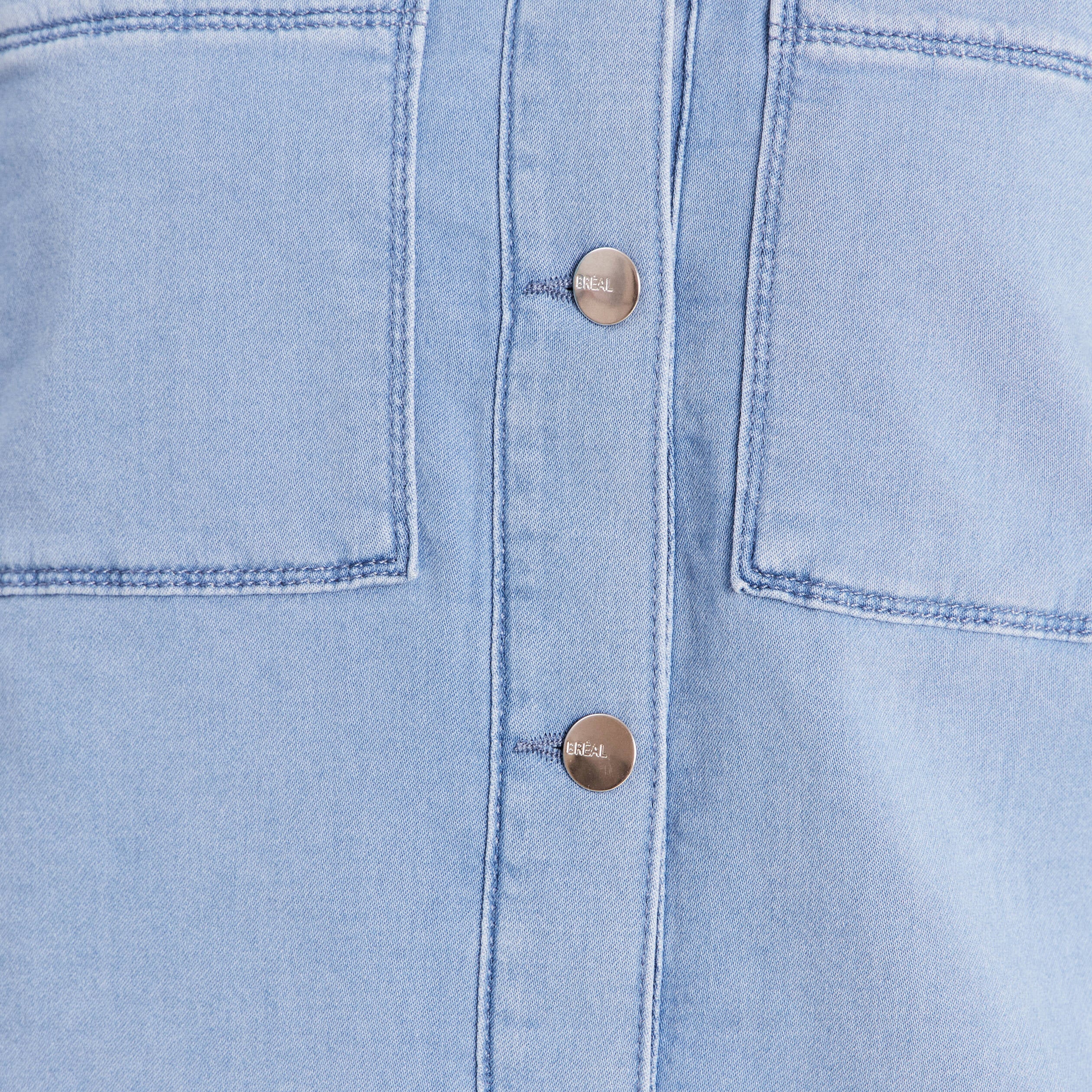 Veste jean manches longues denim bleach femme