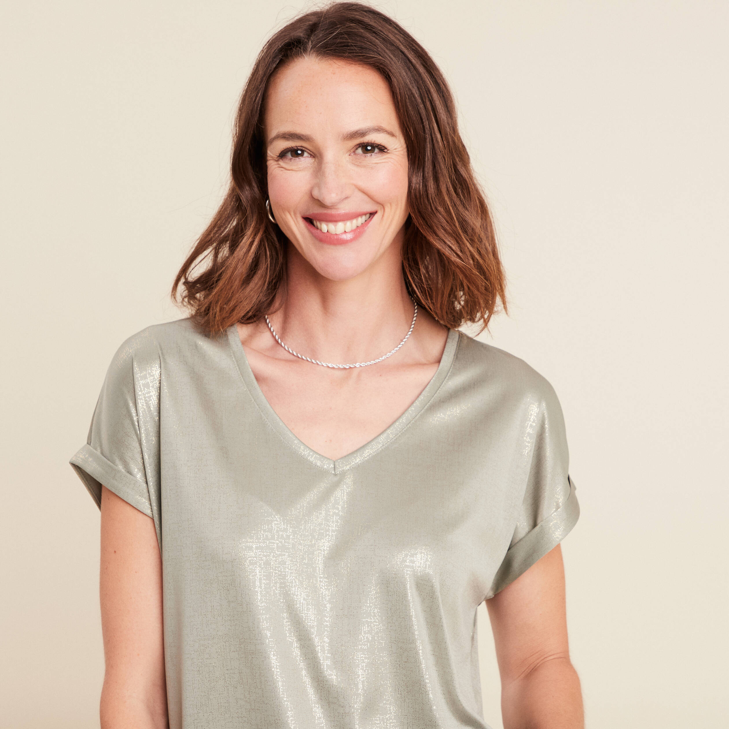 t shirt manches courtes vert clair femme T-shirt manches courtes vert clair femme