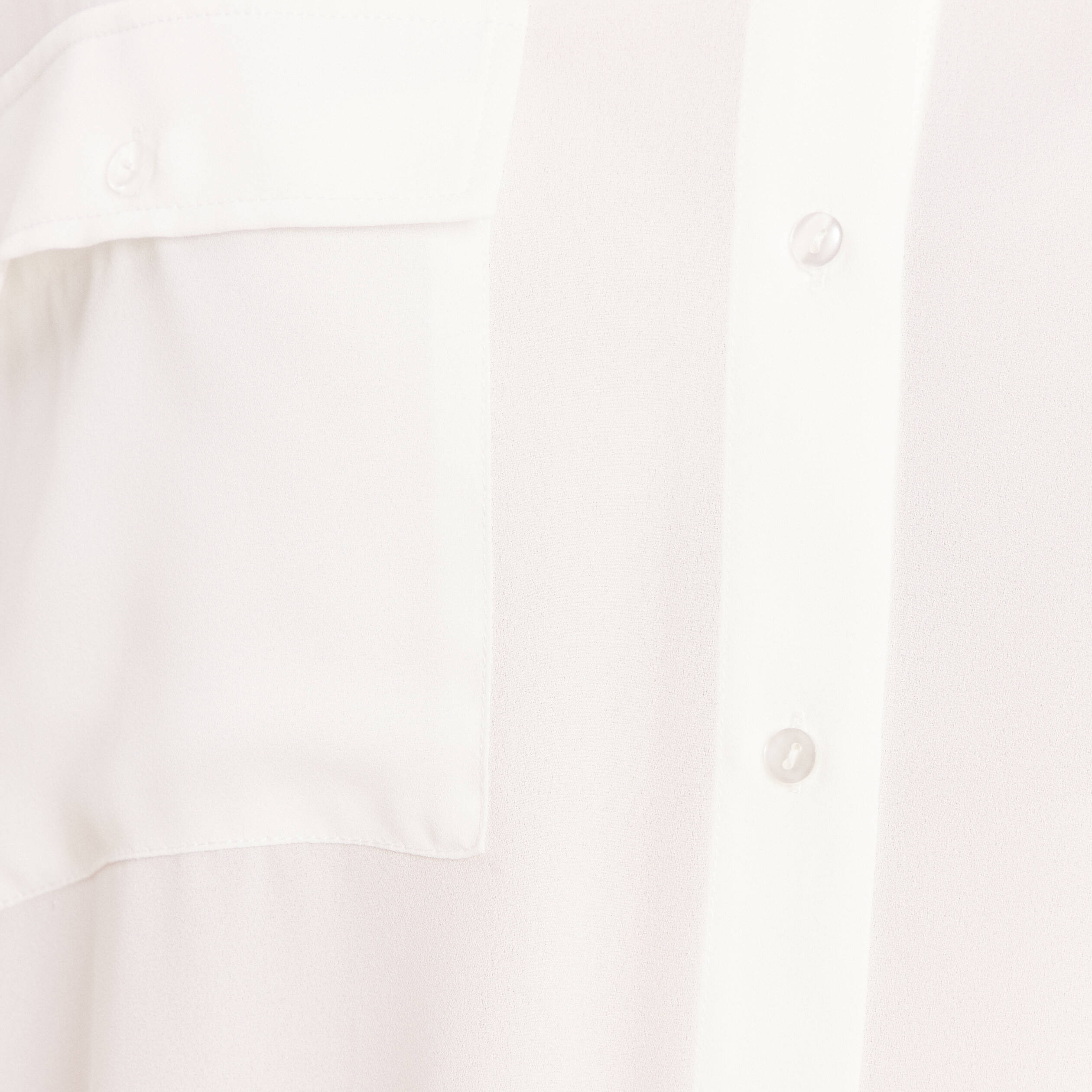 Chemise ample col chemise manches 3/4 ecru femme
