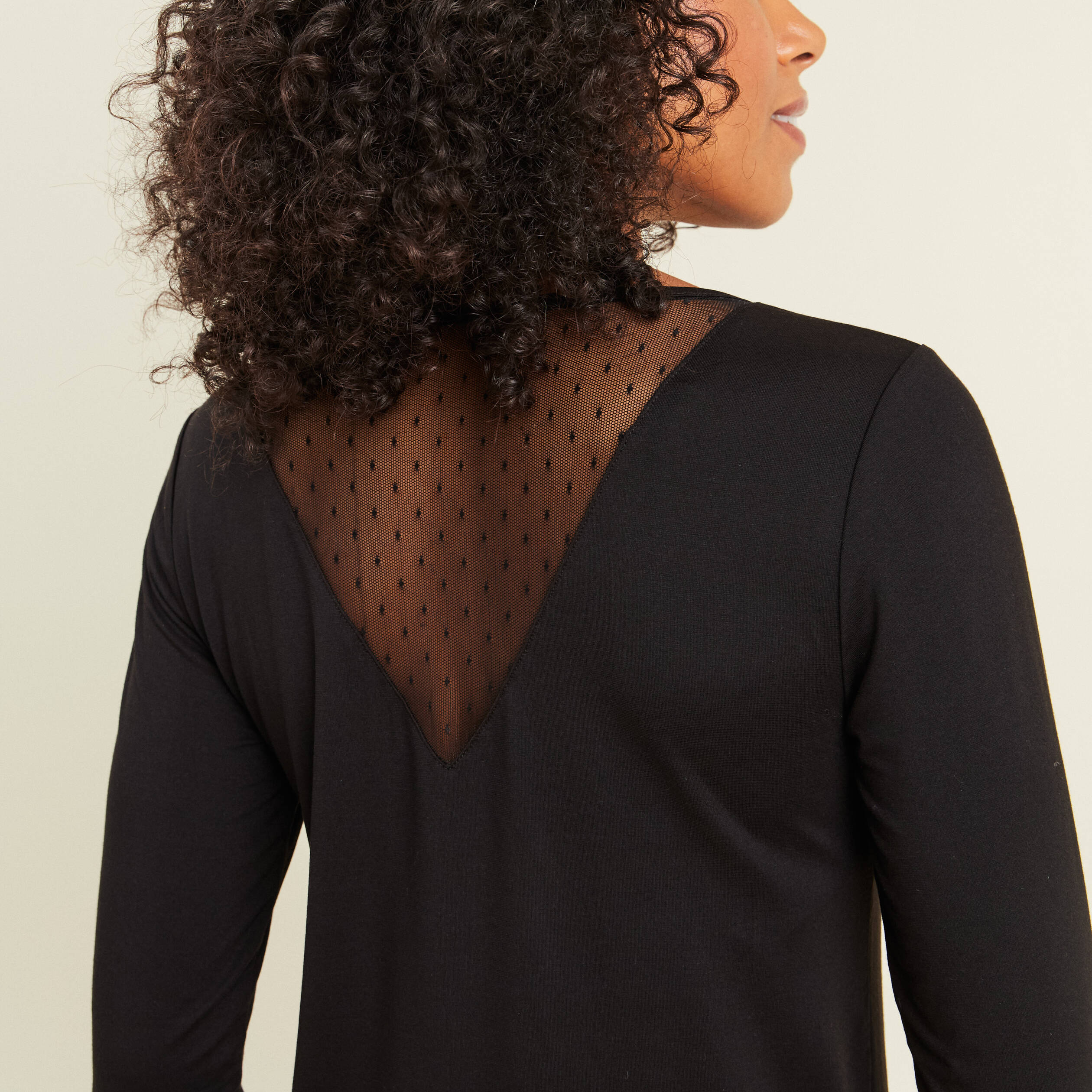 T-shirt manches longues noir femme