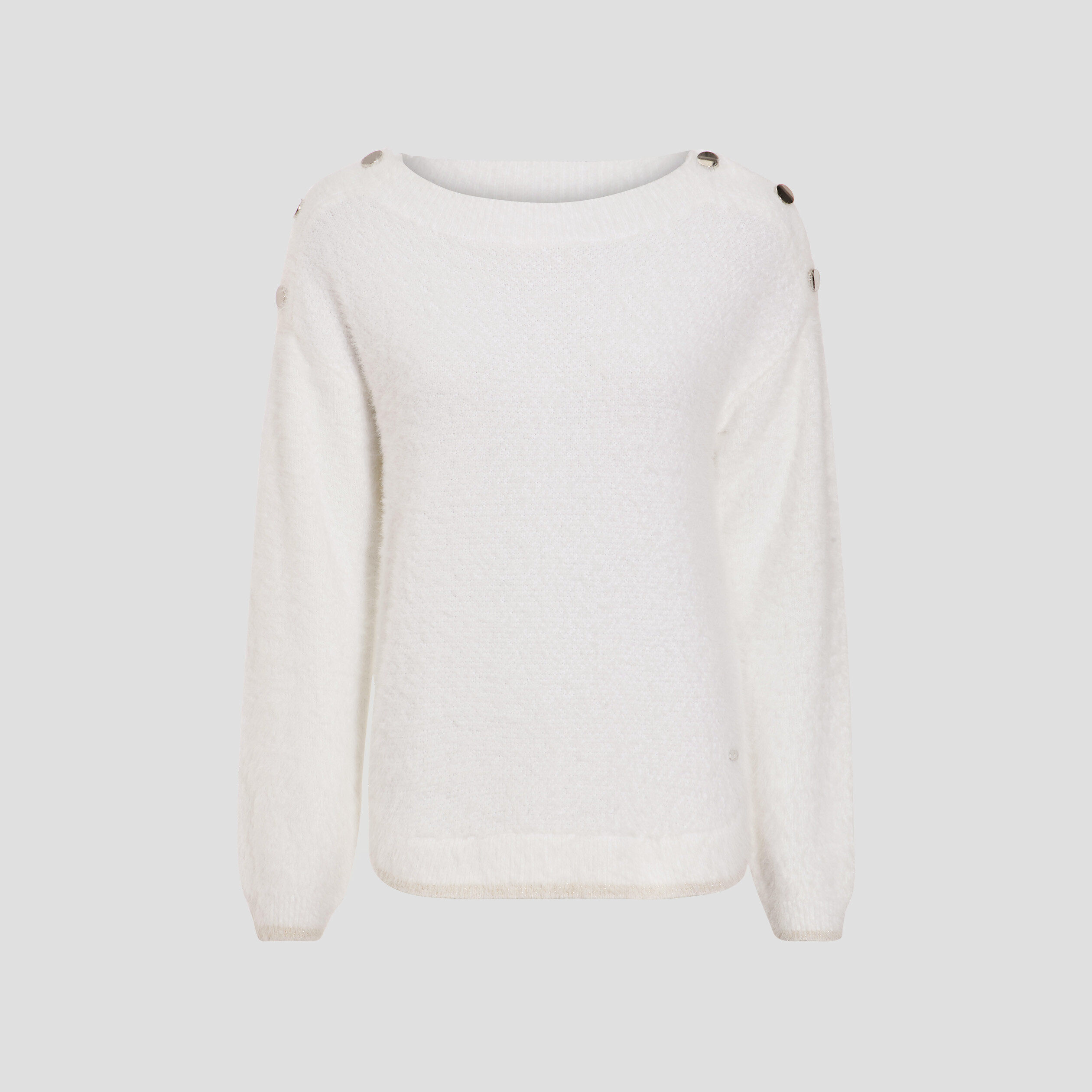 Pull manches longues ecru femme