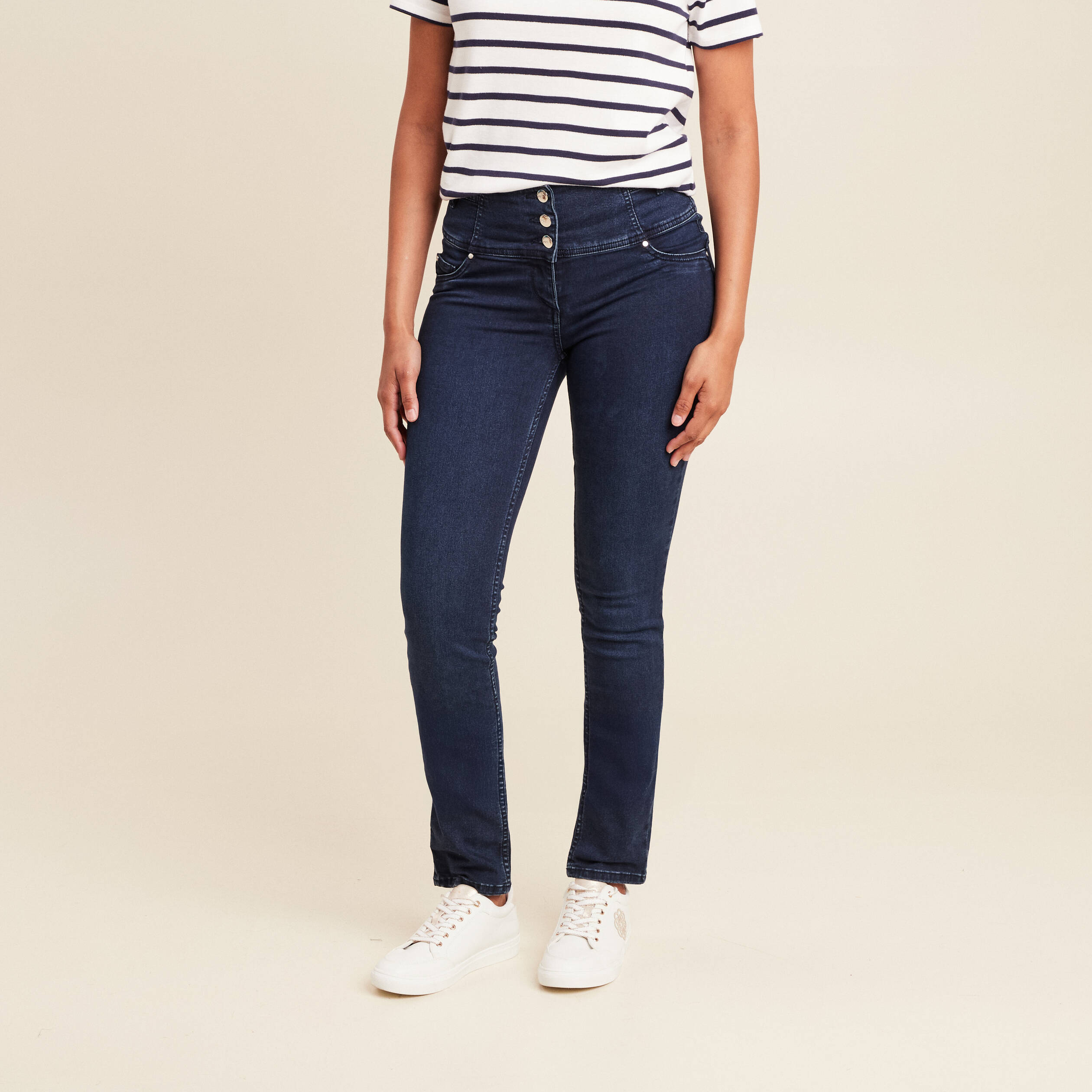 Jean magique Le Gainant coupe ajust&eacute;e denim brut femme