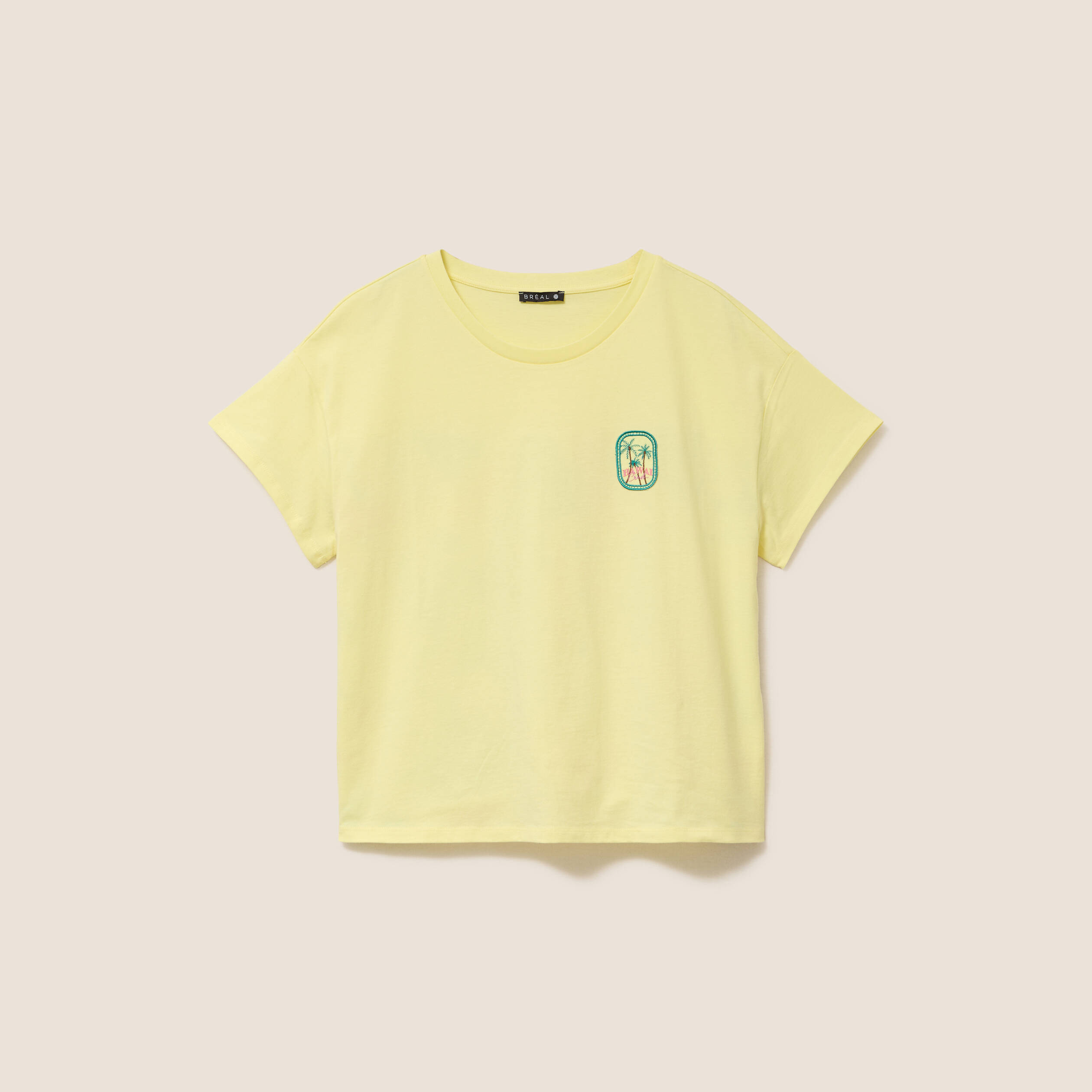 T-shirt droit manches courtes multicolore femme