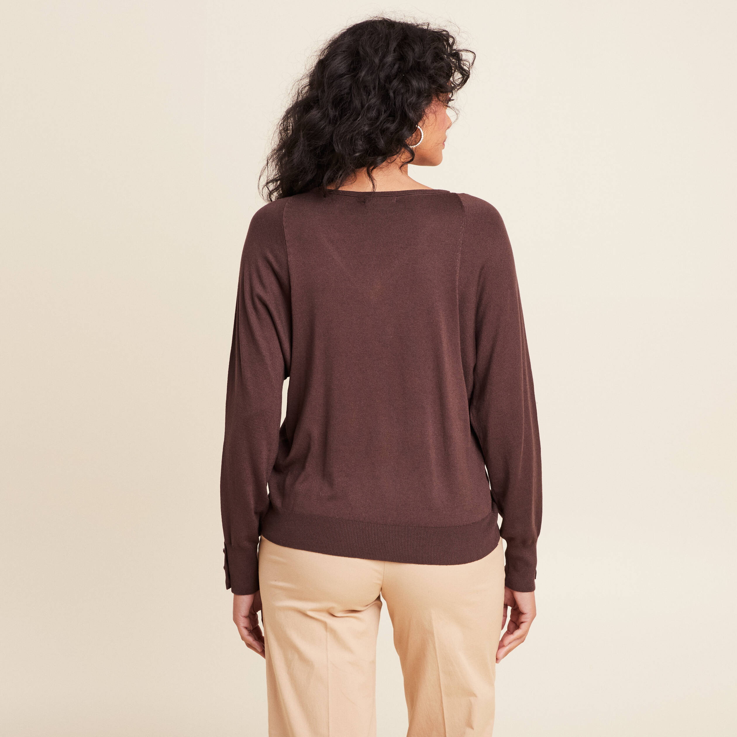 pull manches longues marron femme Pull manches longues marron femme