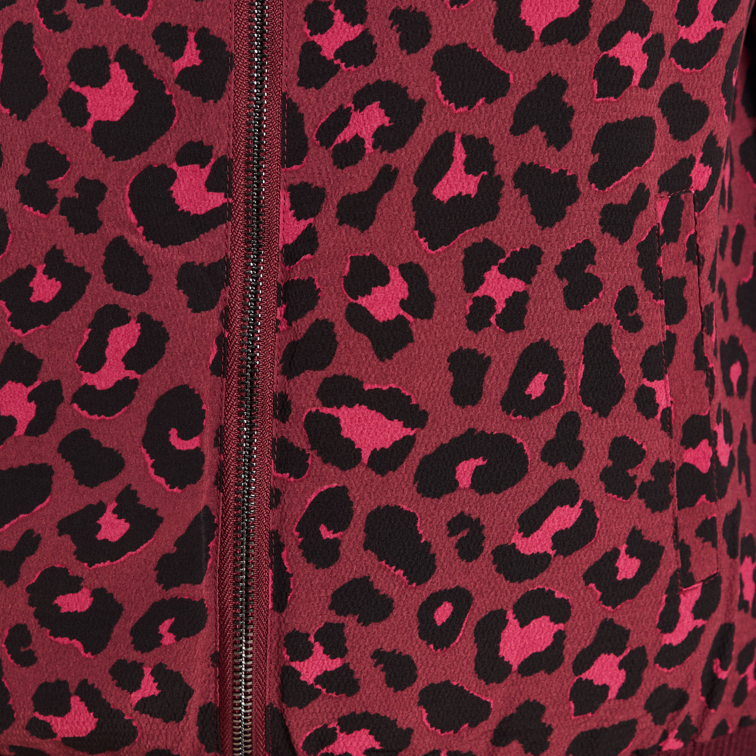Gilet r&eacute;versible manches longues bordeaux femme