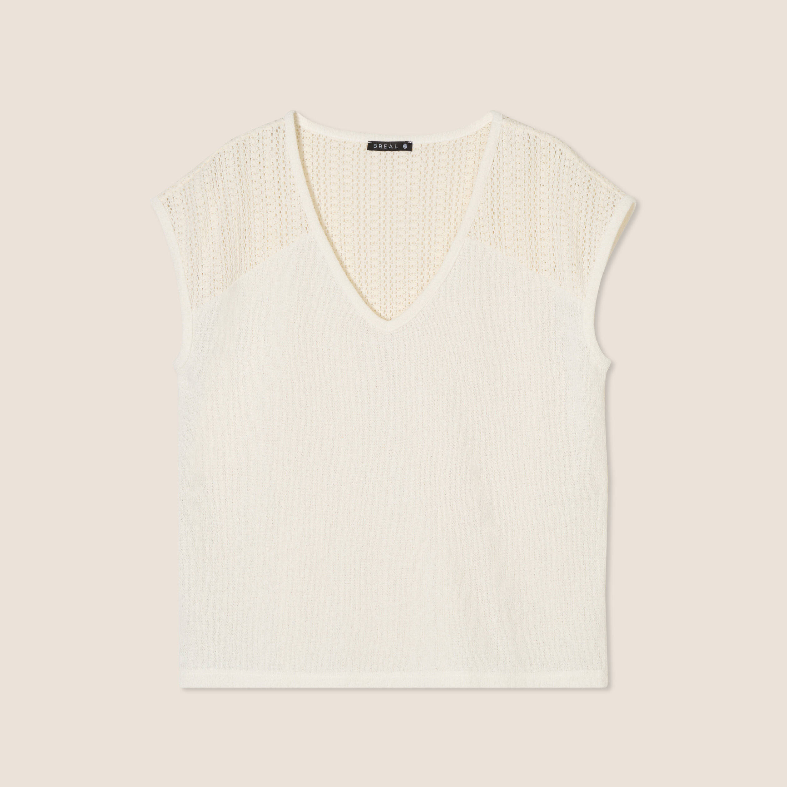 t shirt manches courtes ecru femme T-shirt manches courtes ecru femme