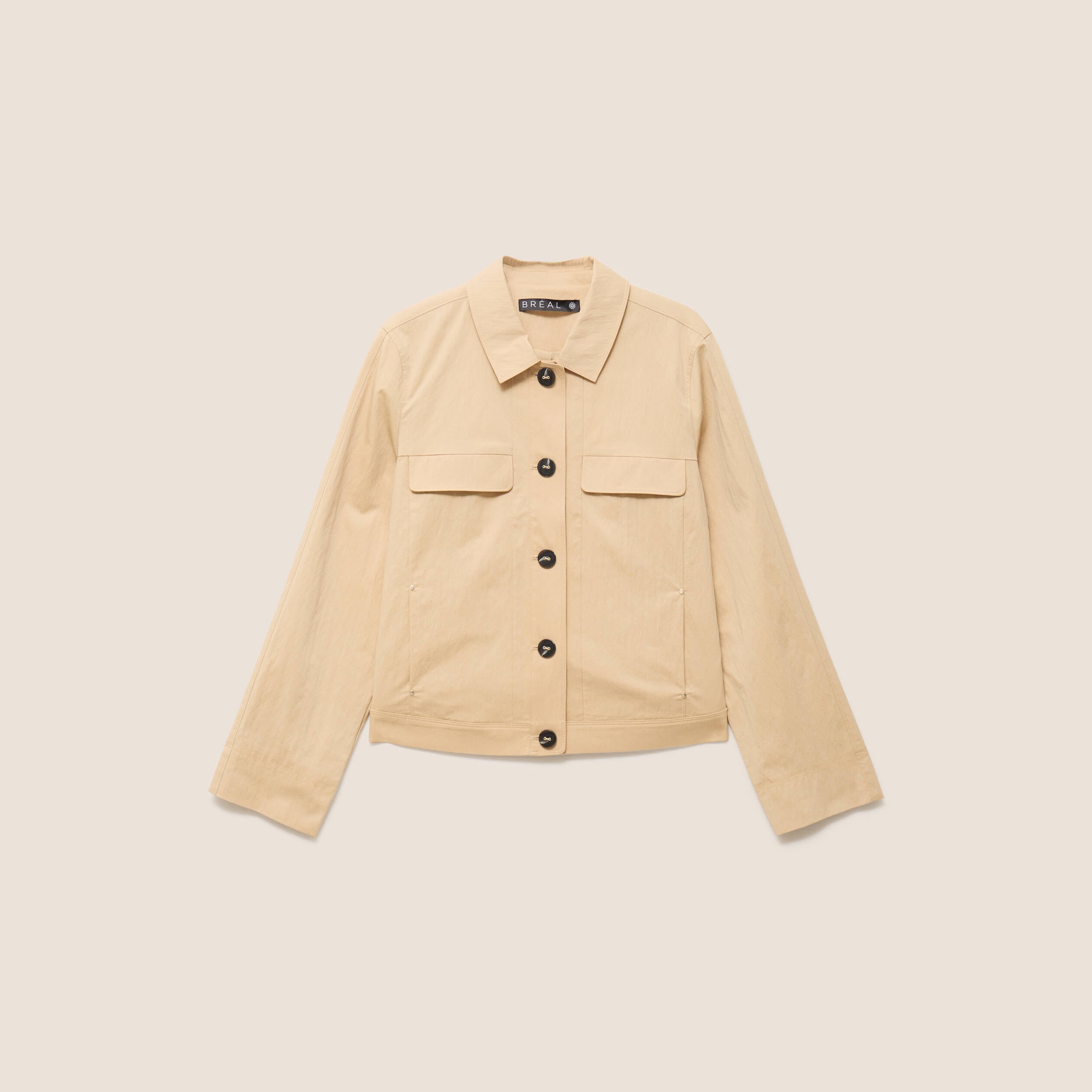Veste doubl&eacute;e beige femme