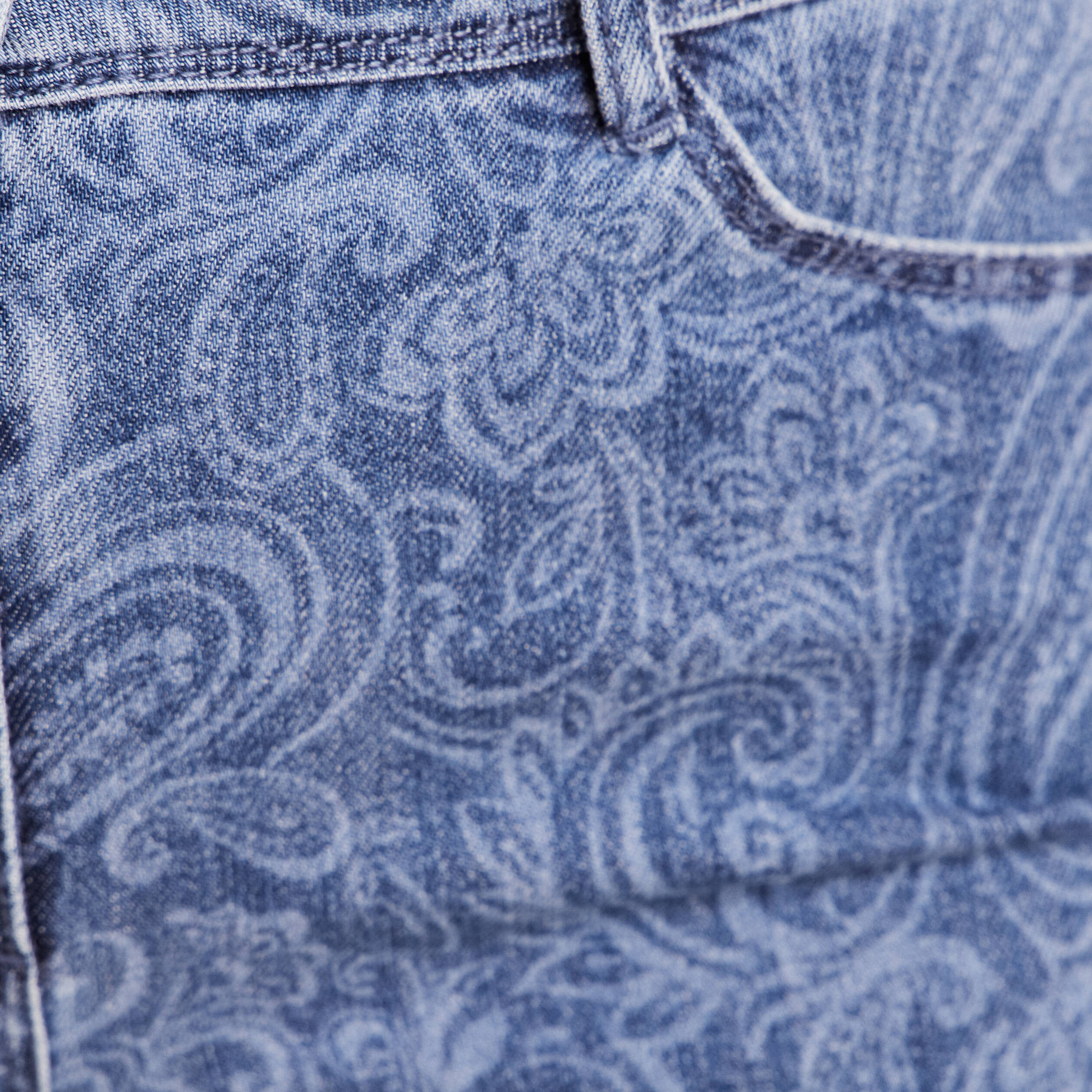 Jean droit 7/8&egrave;me taille bascul&eacute;e denim stone femme