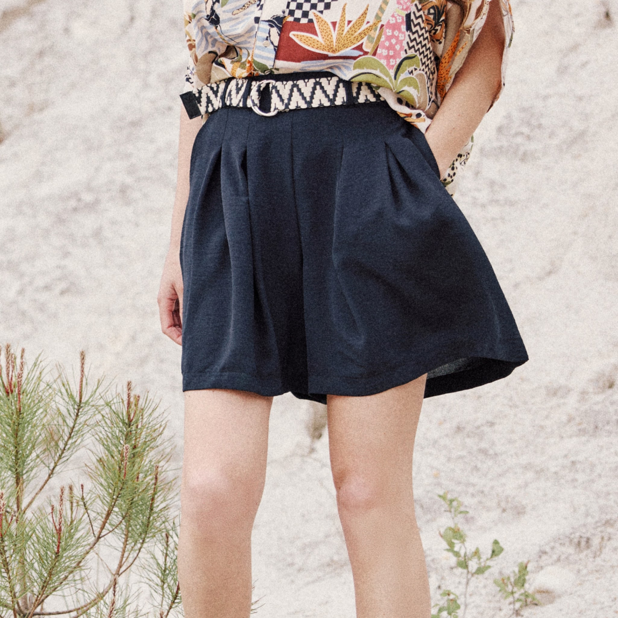 short avec ceinture amovible noir femme Short avec ceinture amovible noir femme