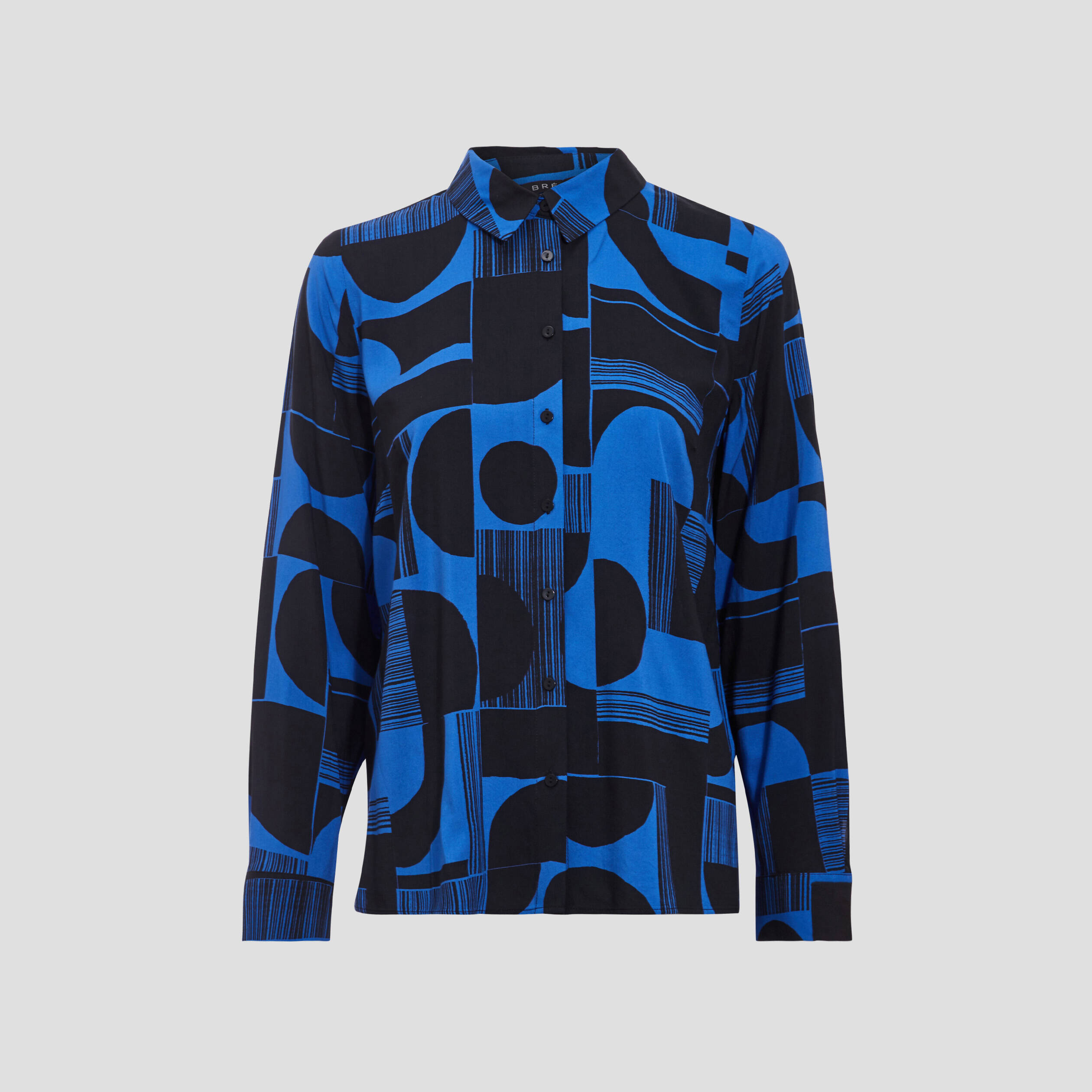 Chemise manches longues bleu electrique femme