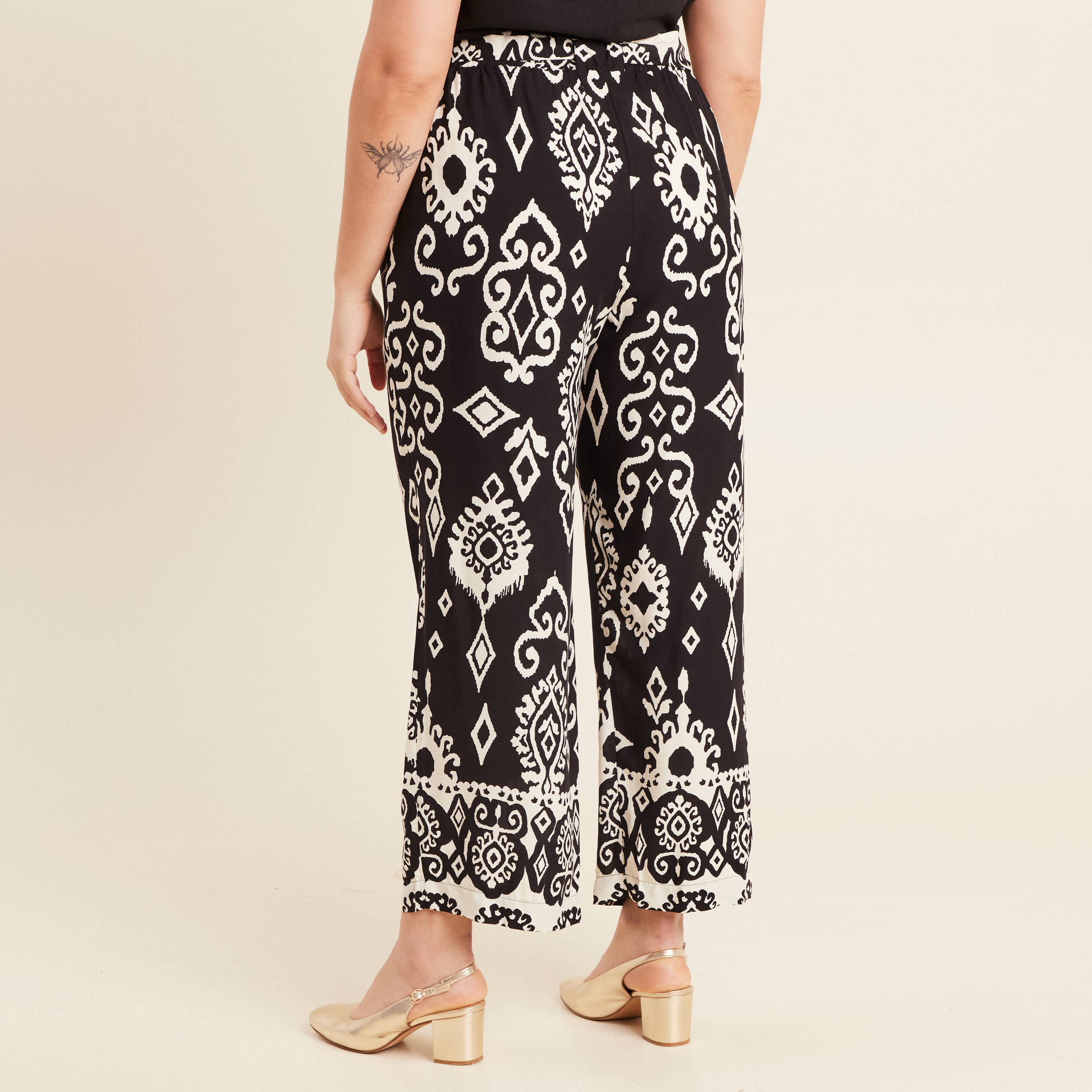 Pantalon flou noir femme