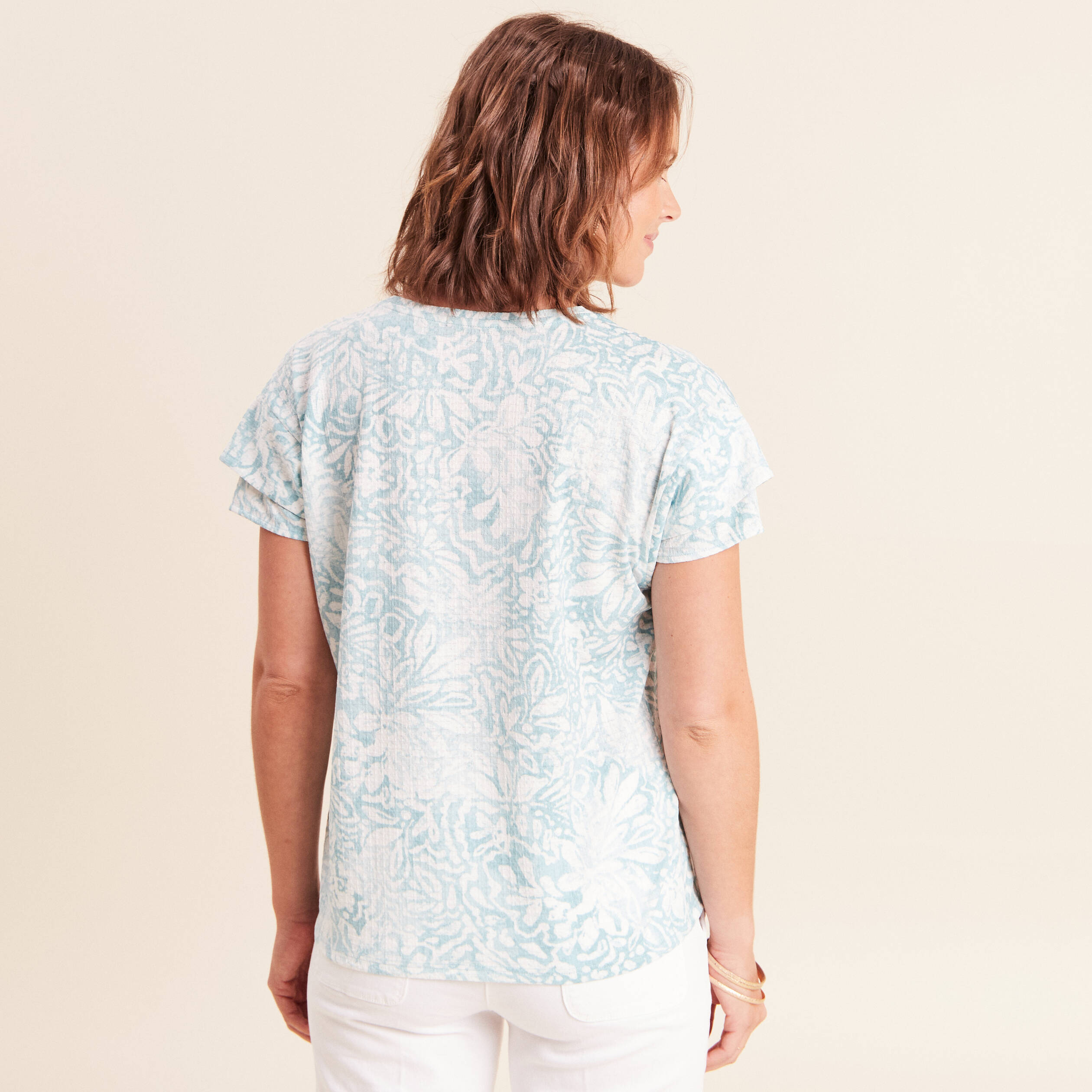 T-shirt manches courtes vert pastel femme