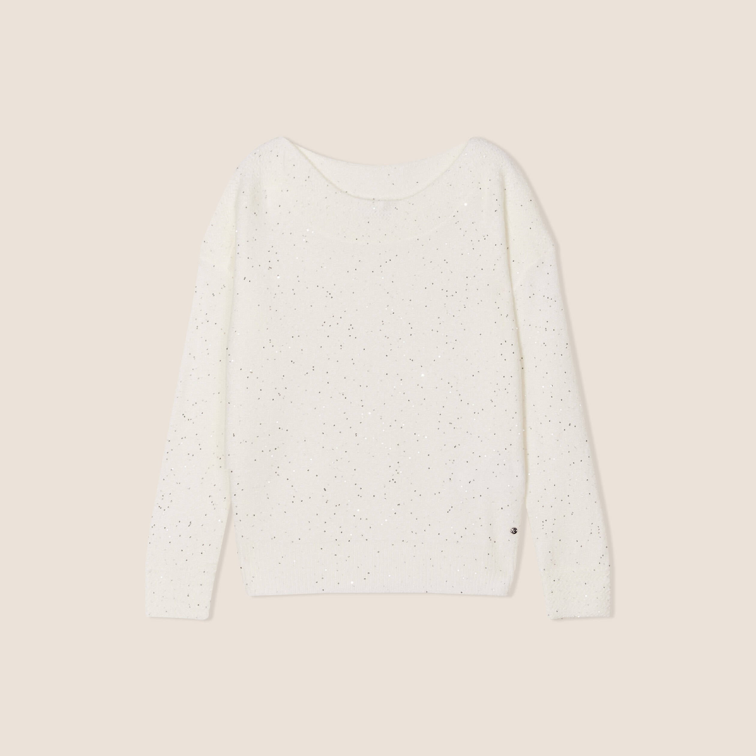Pull manches longues ecru femme