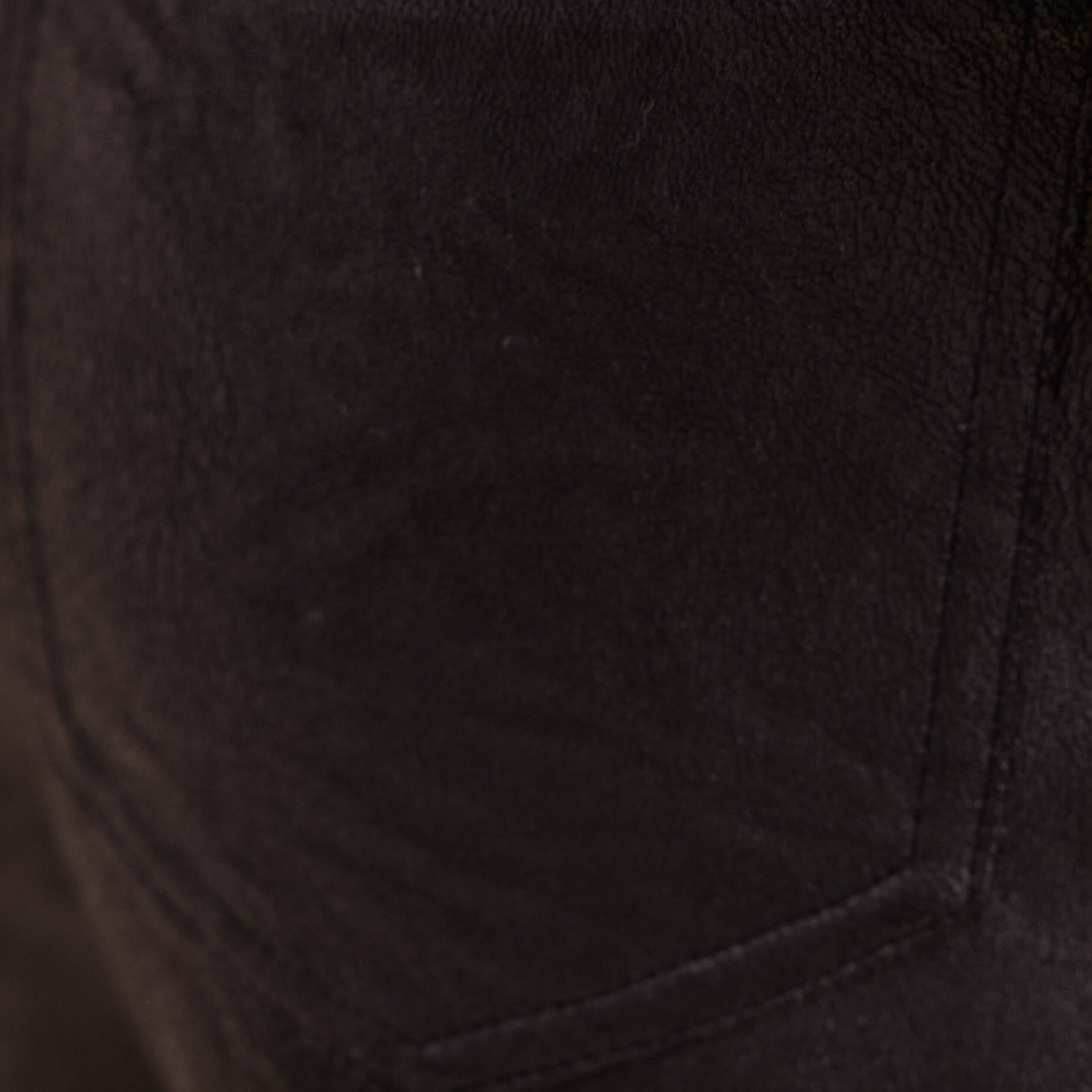 Pantalon similicuir droit 7/8&egrave;me noir femme