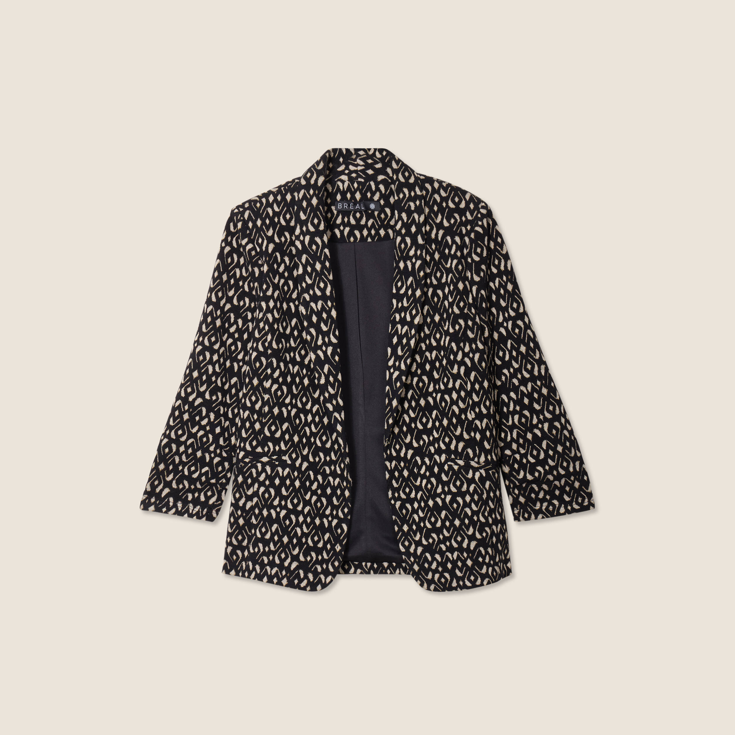 Veste tailleur cintrée noir femme