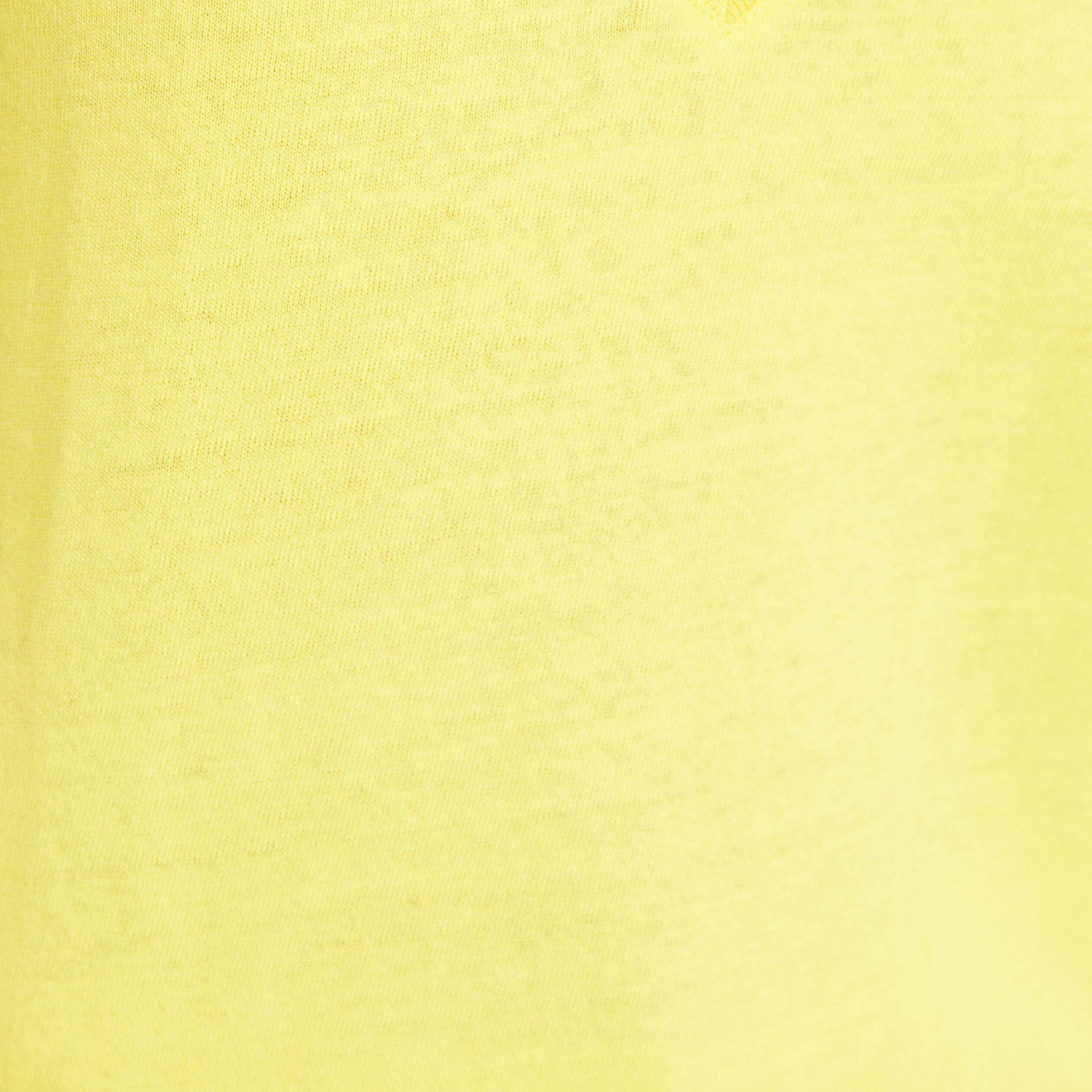 T-shirt manches courtes col en V jaune femme