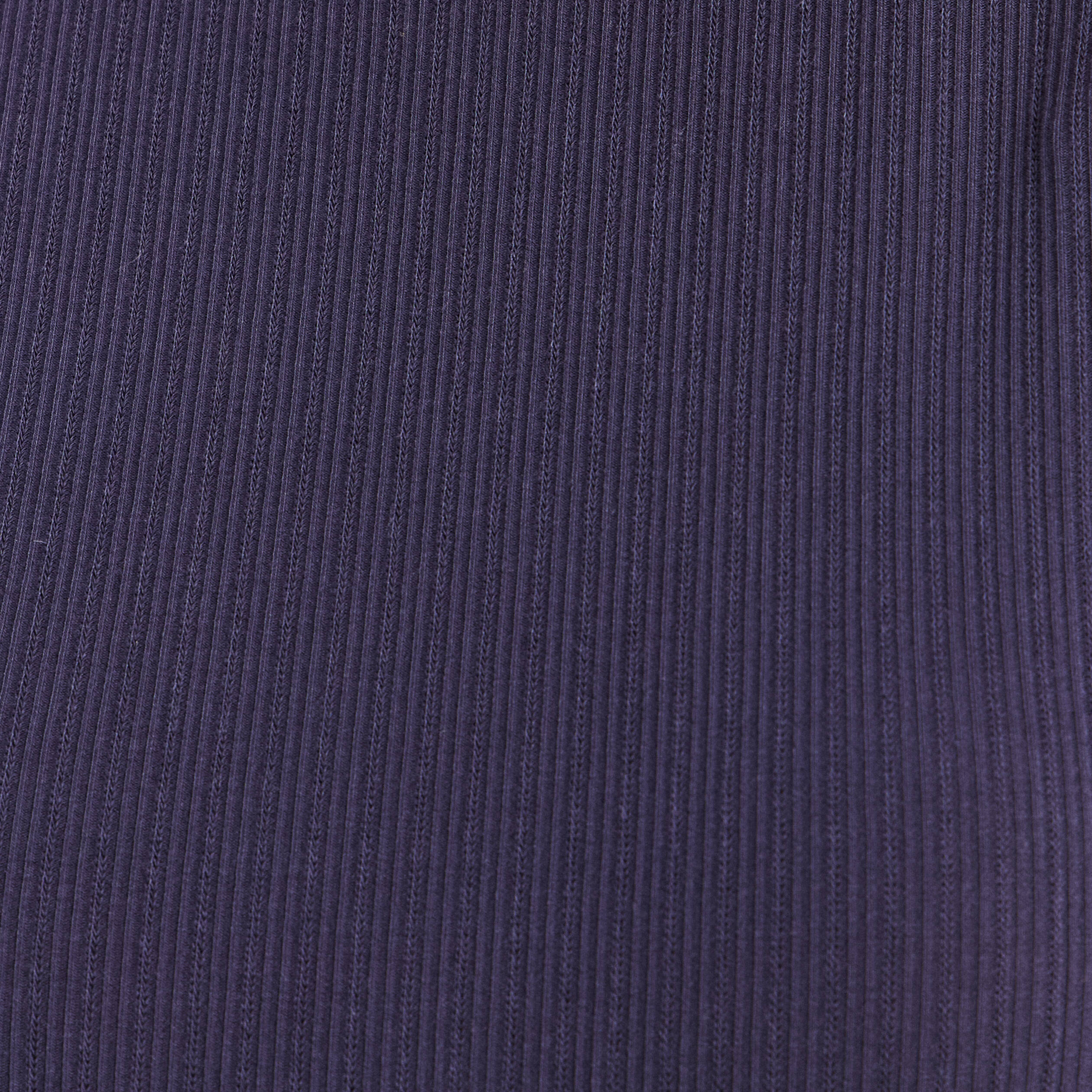 T-shirt ajust&eacute; col rond manches longues bleu marine femme