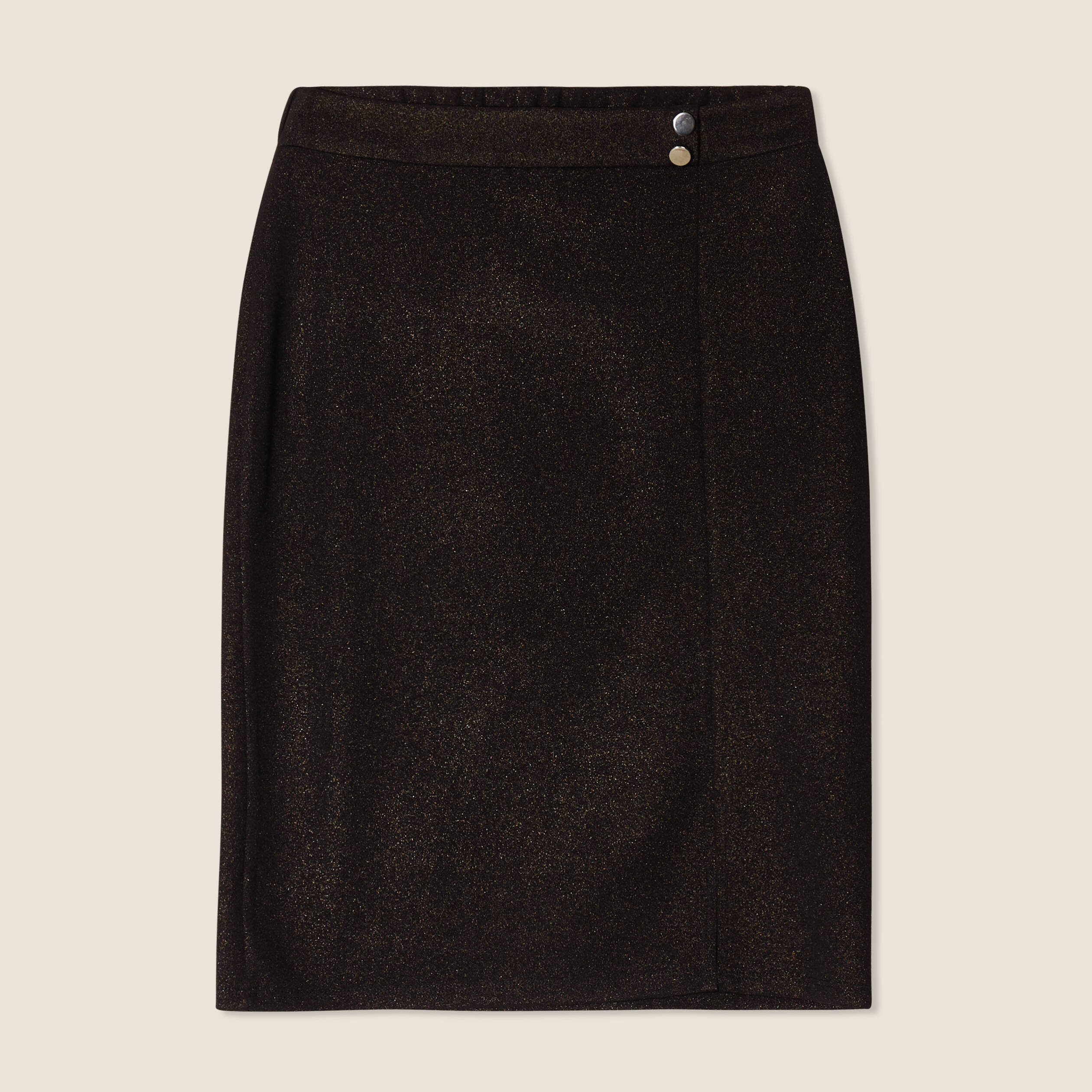 Jupe droite irisée noir femme