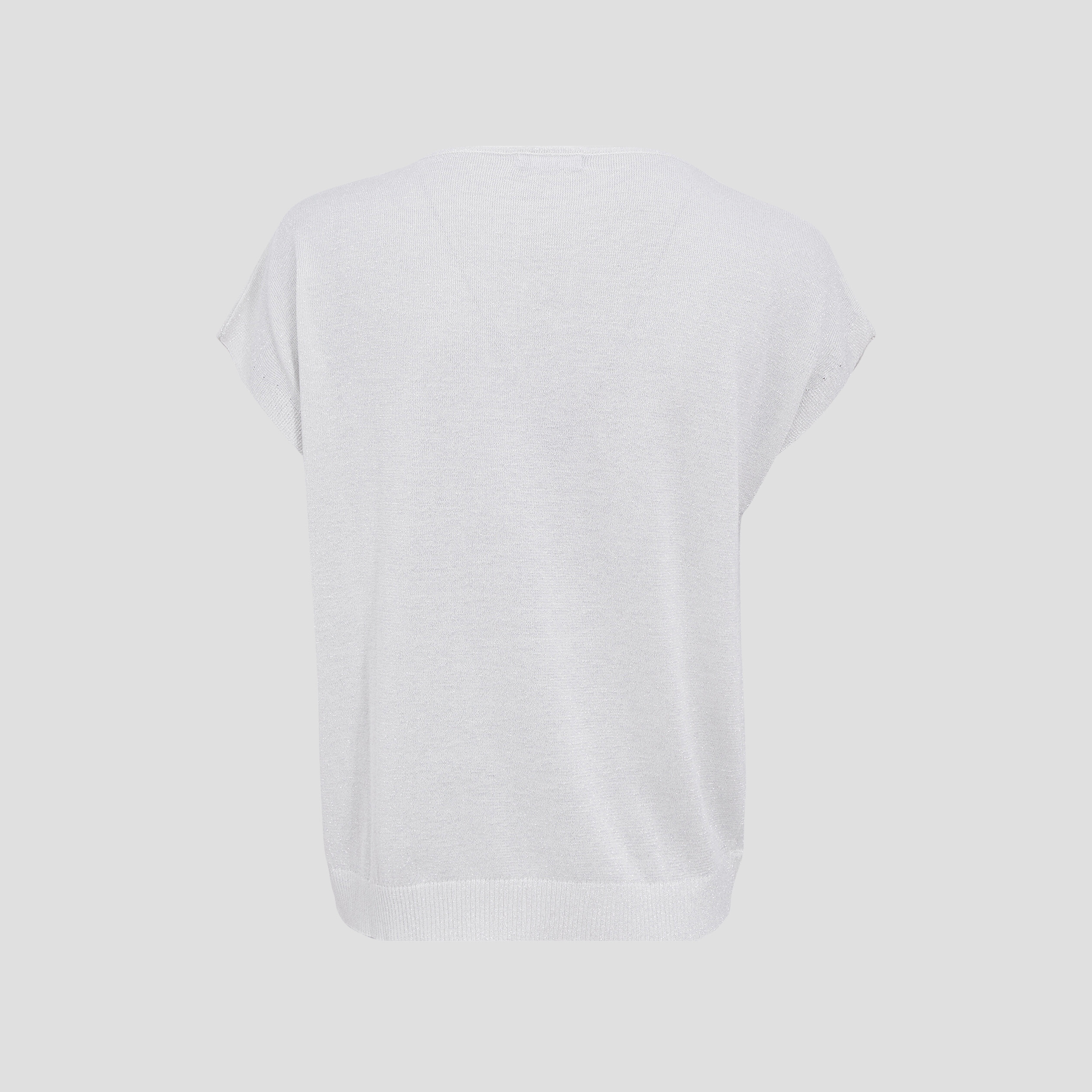 Pull à manches courtes ecru femme