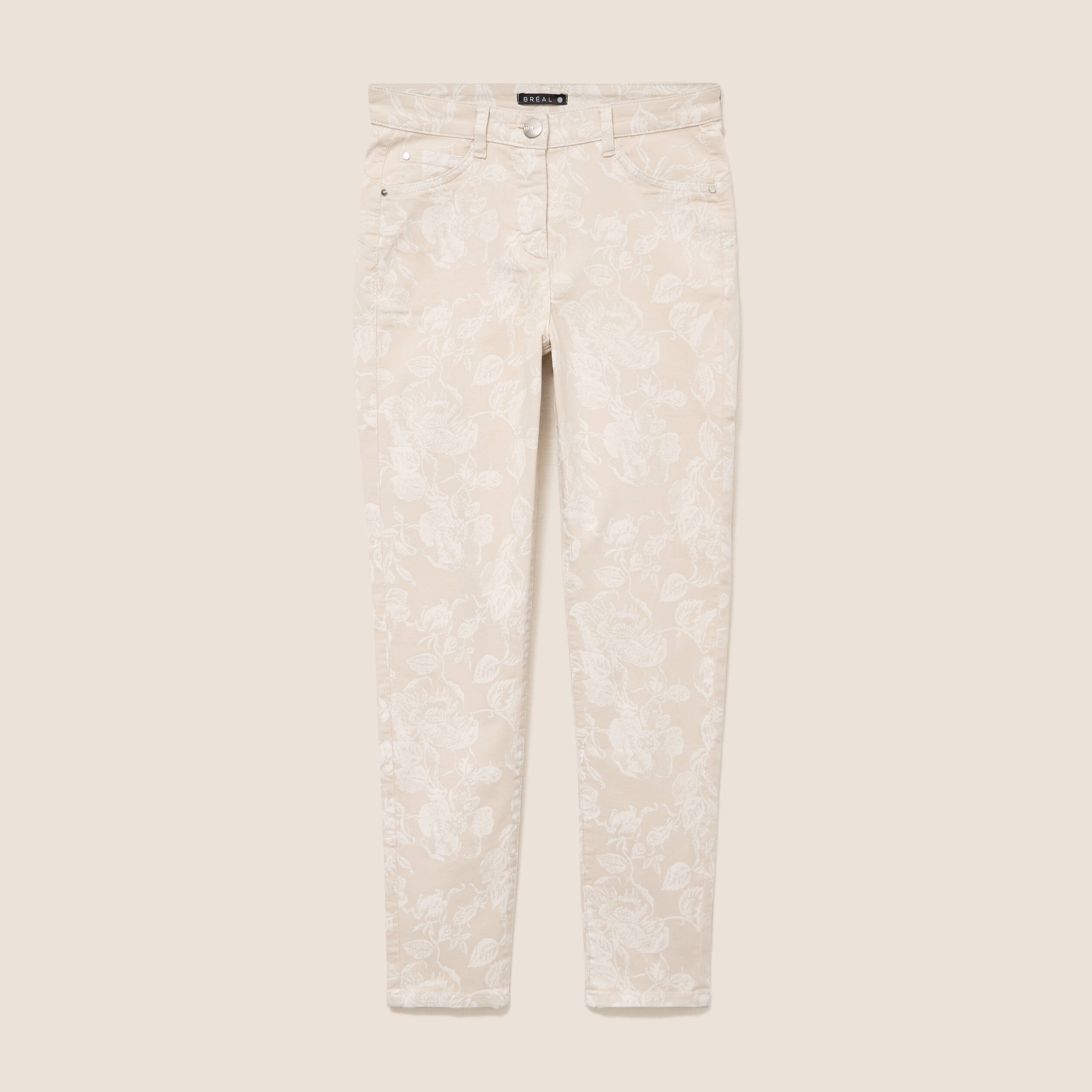 Pantalon magique Le L&eacute;ger coupe ajust&eacute;e beige femme
