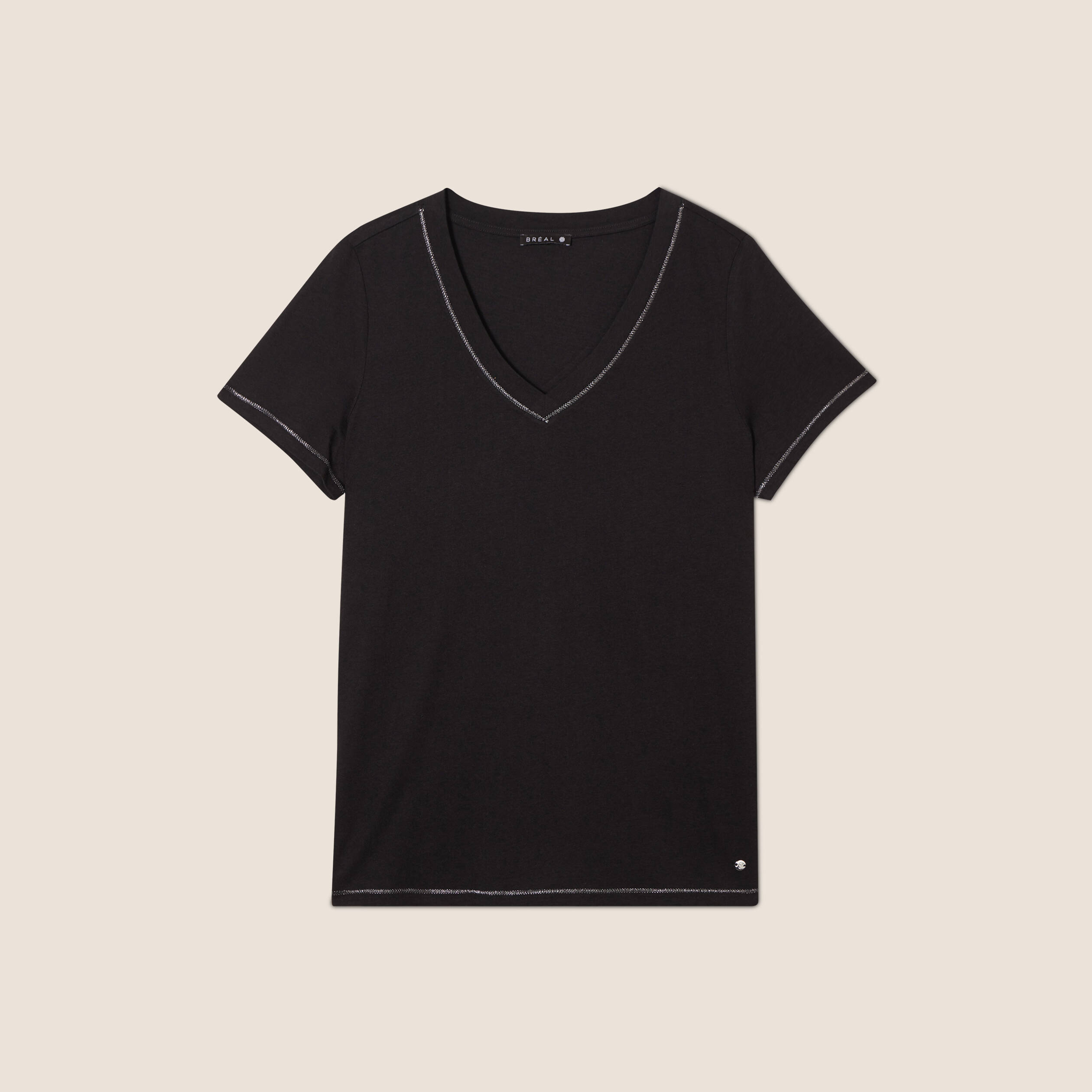 T-shirt manches courtes noir femme
