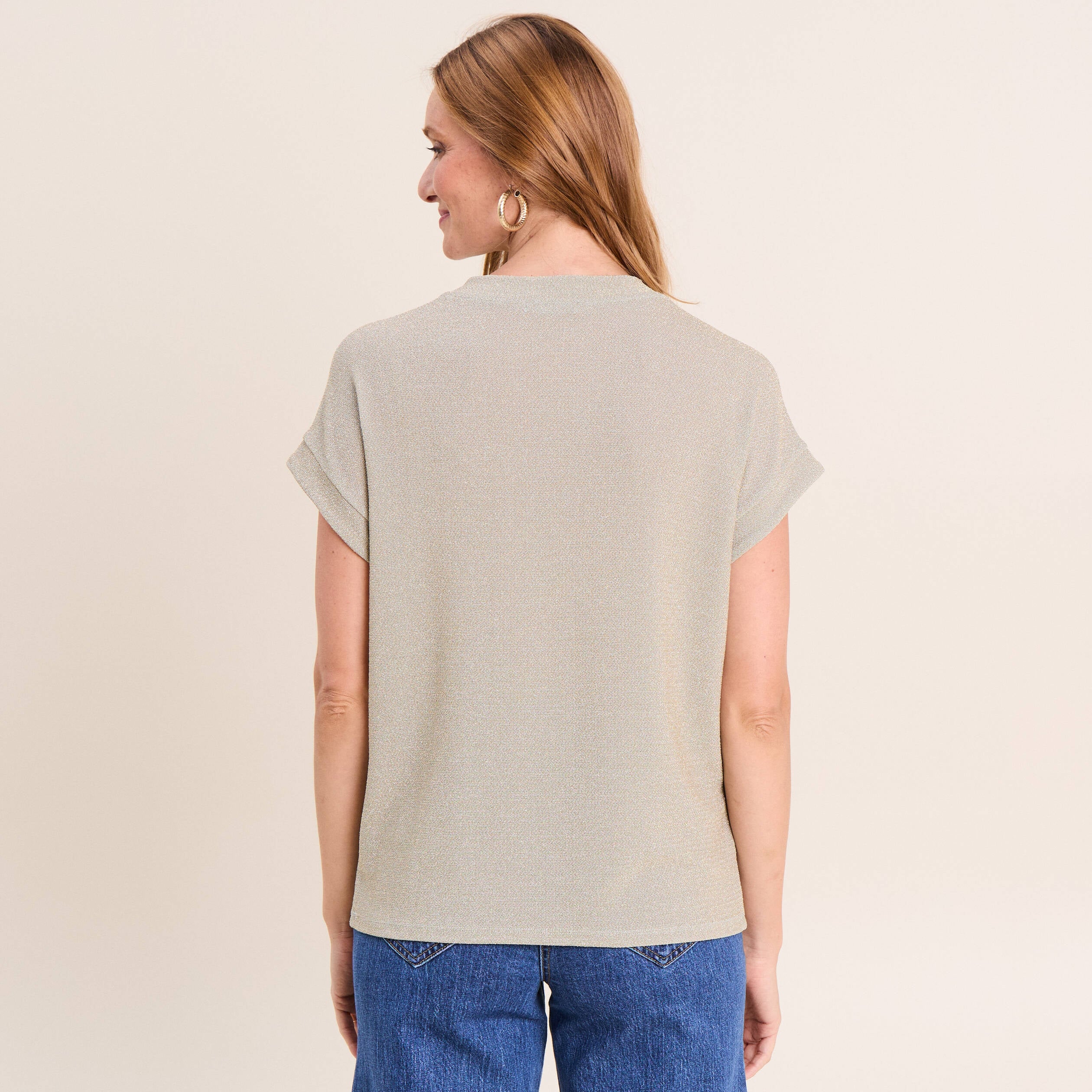 T-shirt manches courtes vert clair femme