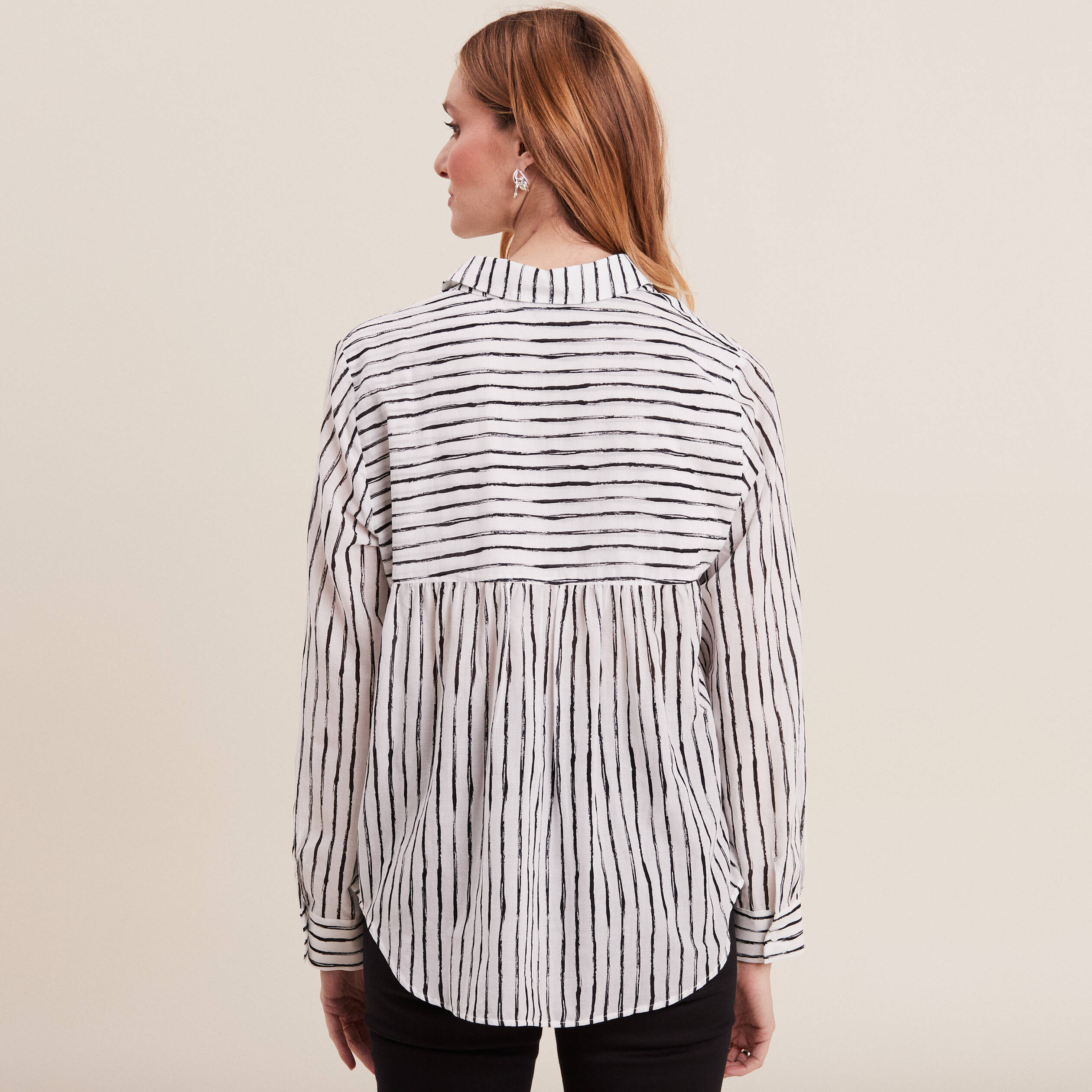 Chemise manches longues blanc femme