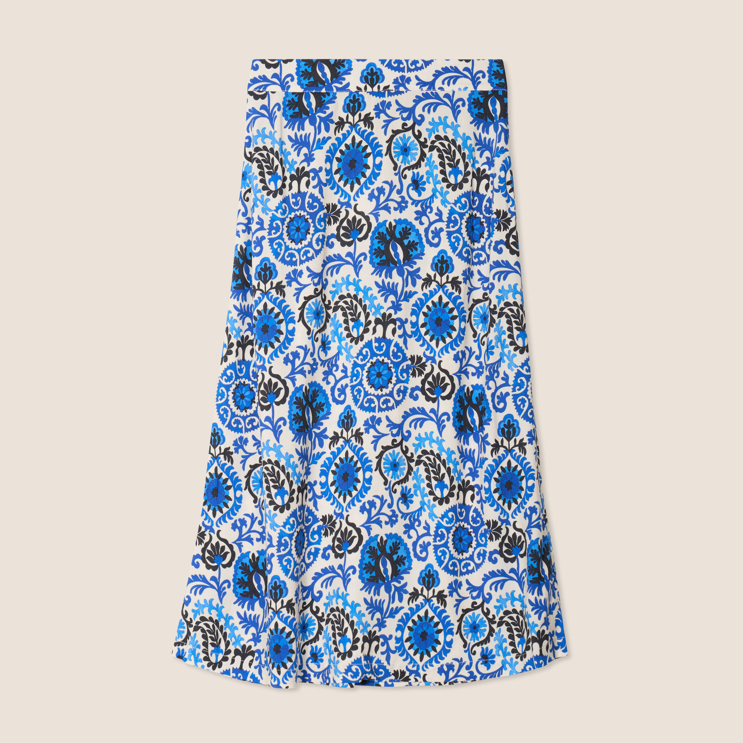 Jupe fluide taille standard bleu femme