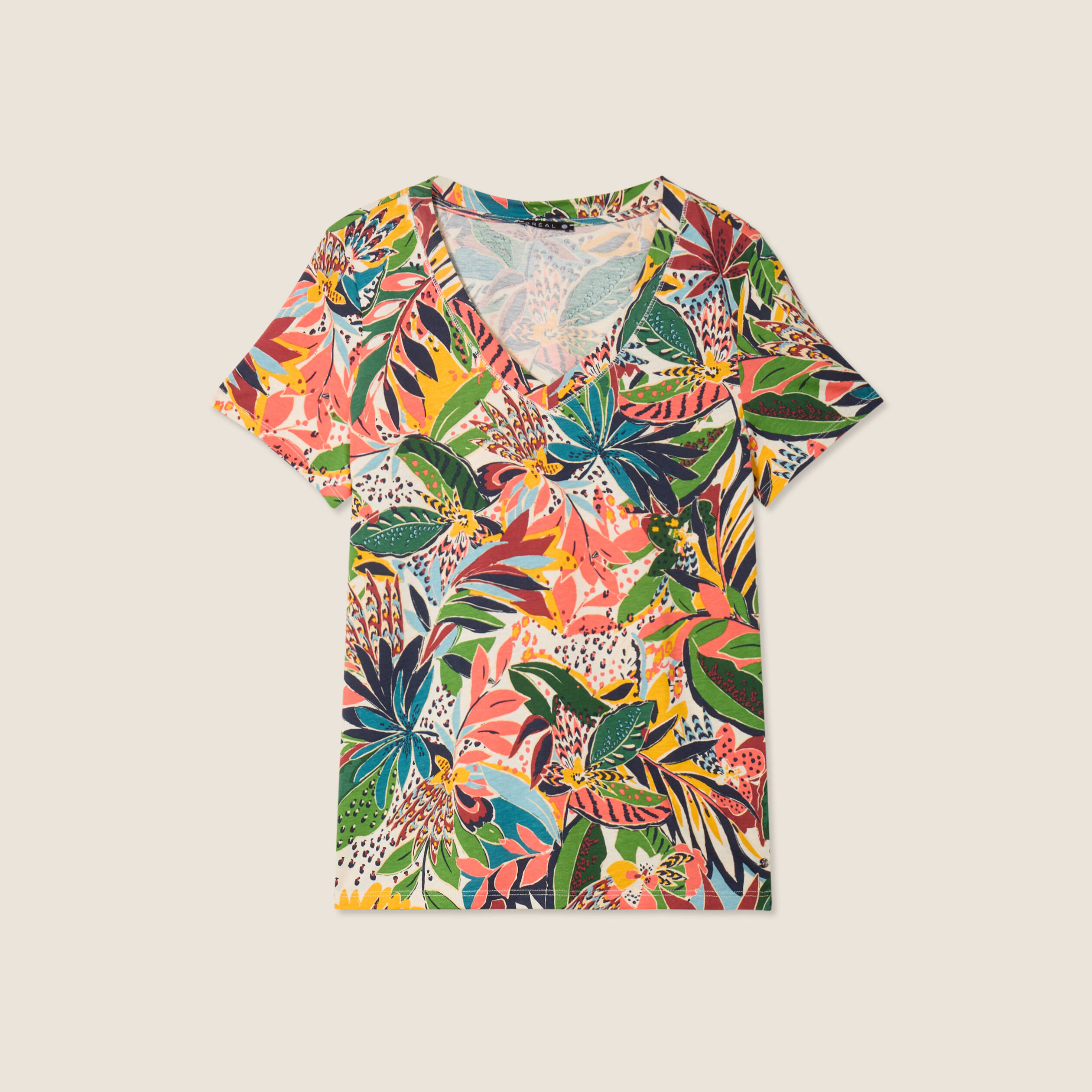 T-shirt manches courtes bleu ciel femme