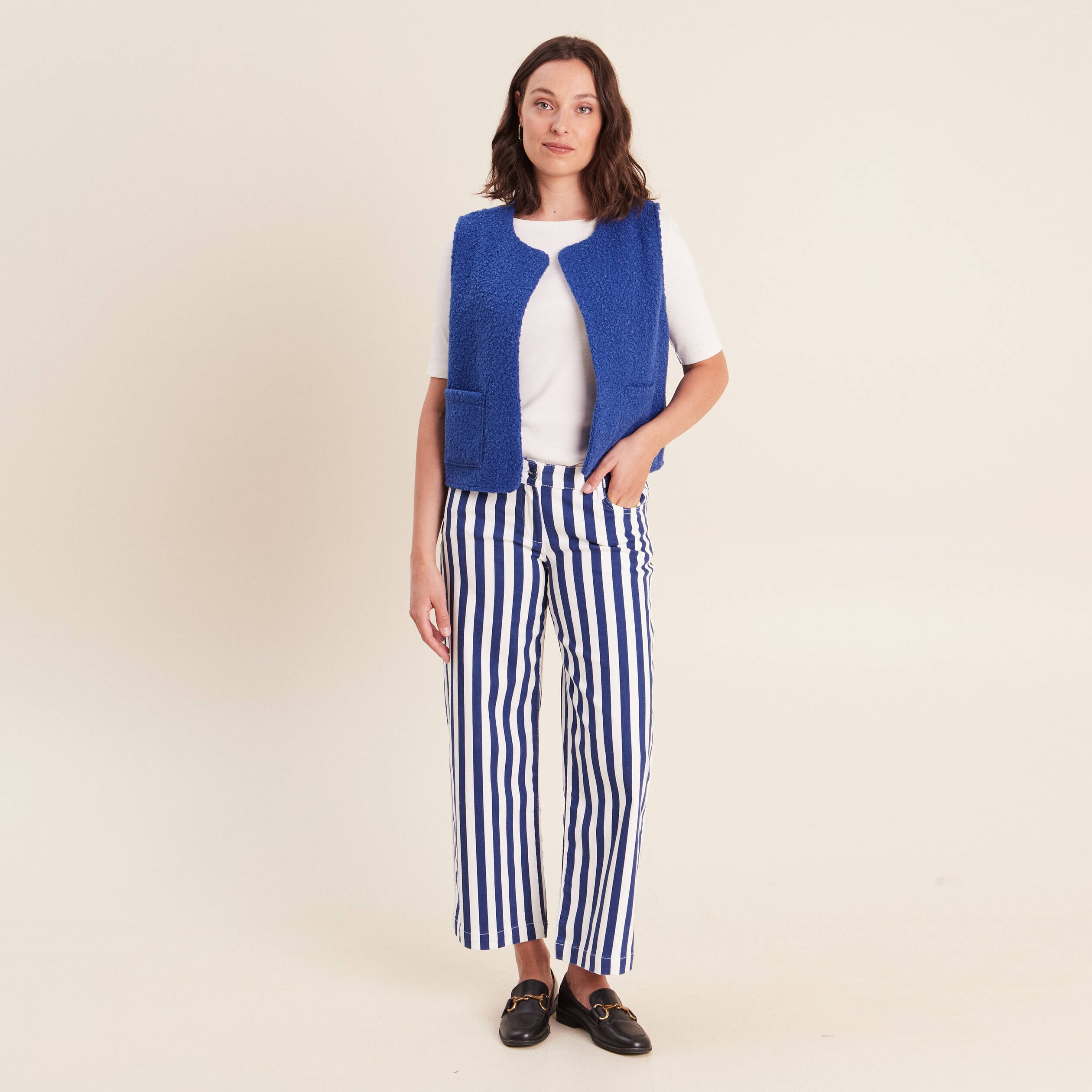 Pantalon bleu femme
