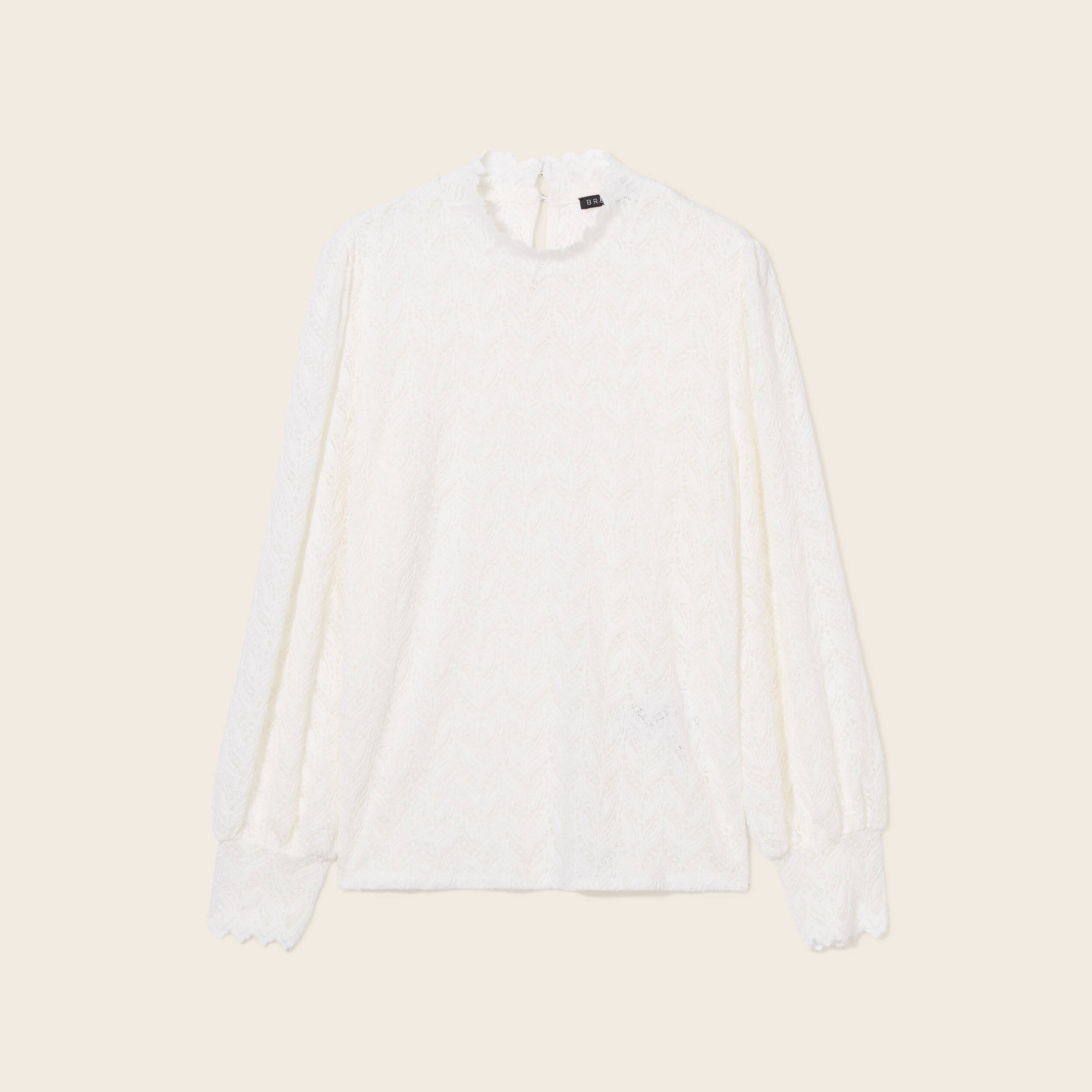 T-shirt manches longues ecru femme