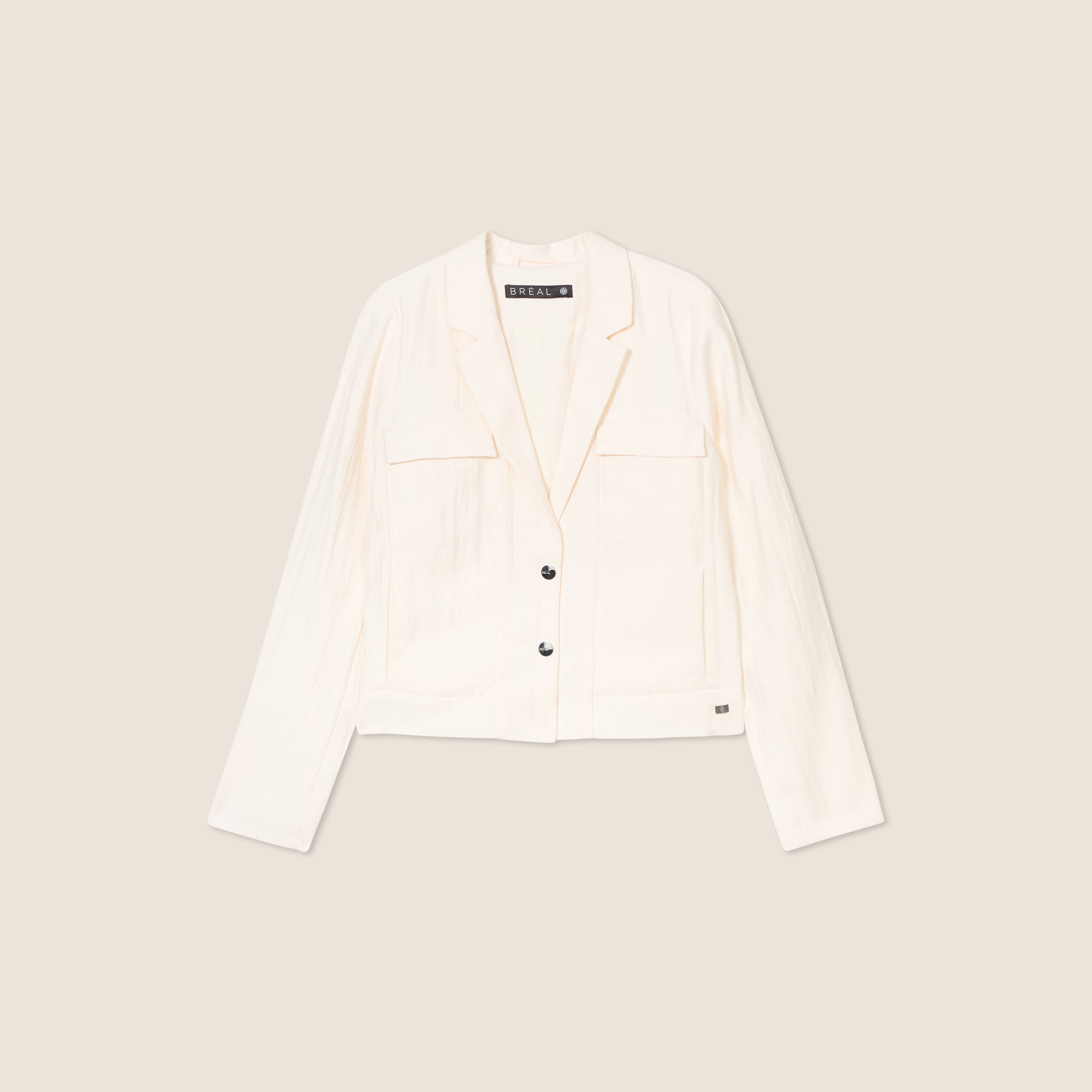 Veste esprit tailleur ecru femme