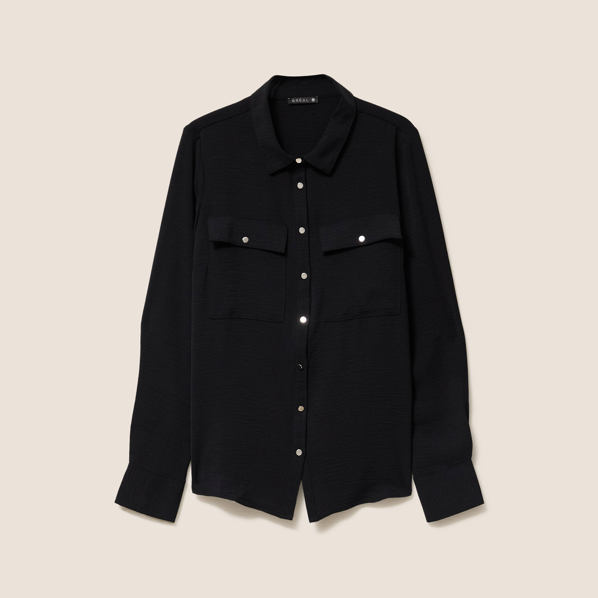 chemise manches longues noir femme Chemise manches longues noir femme
