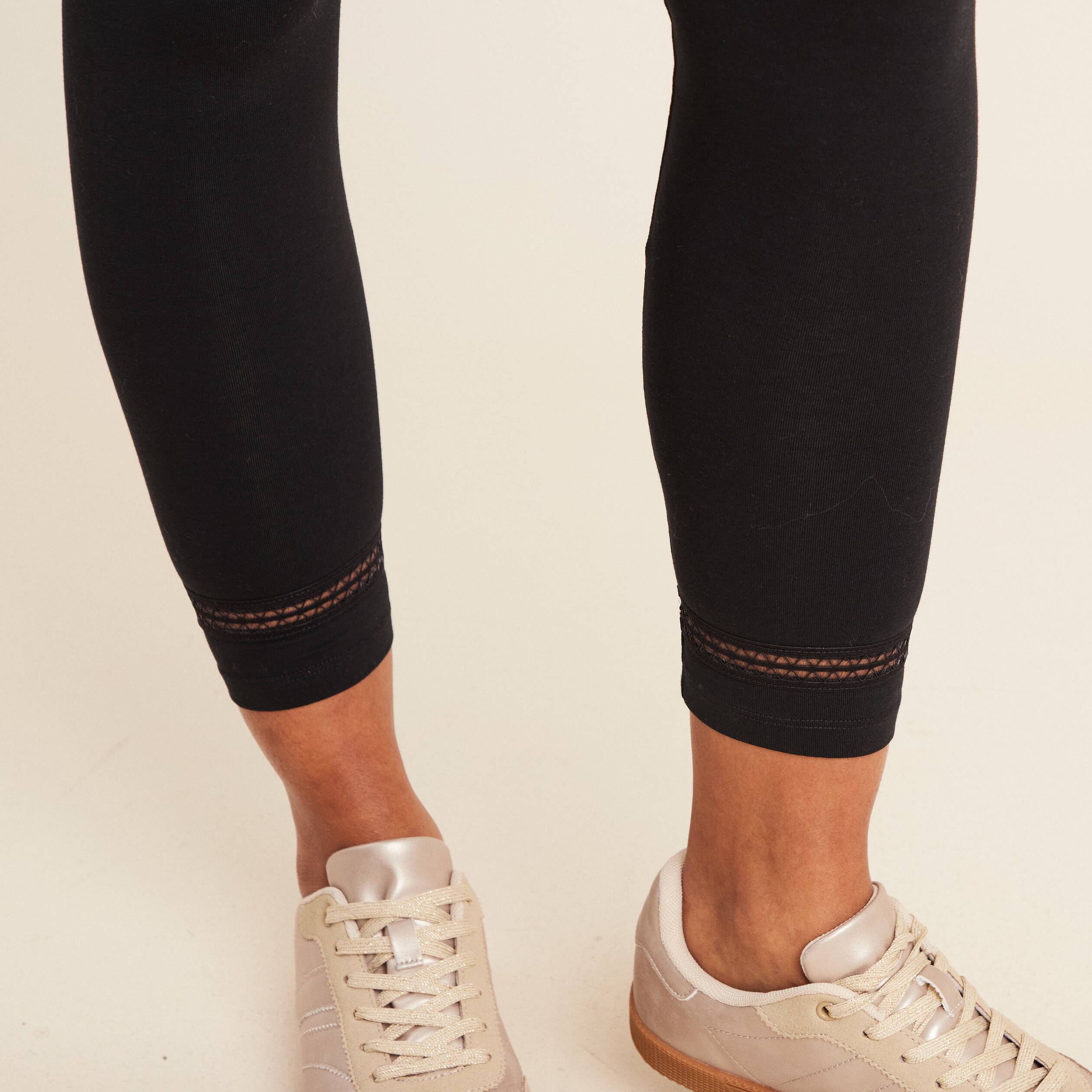 Pantalon legging 7/8ème noir femme