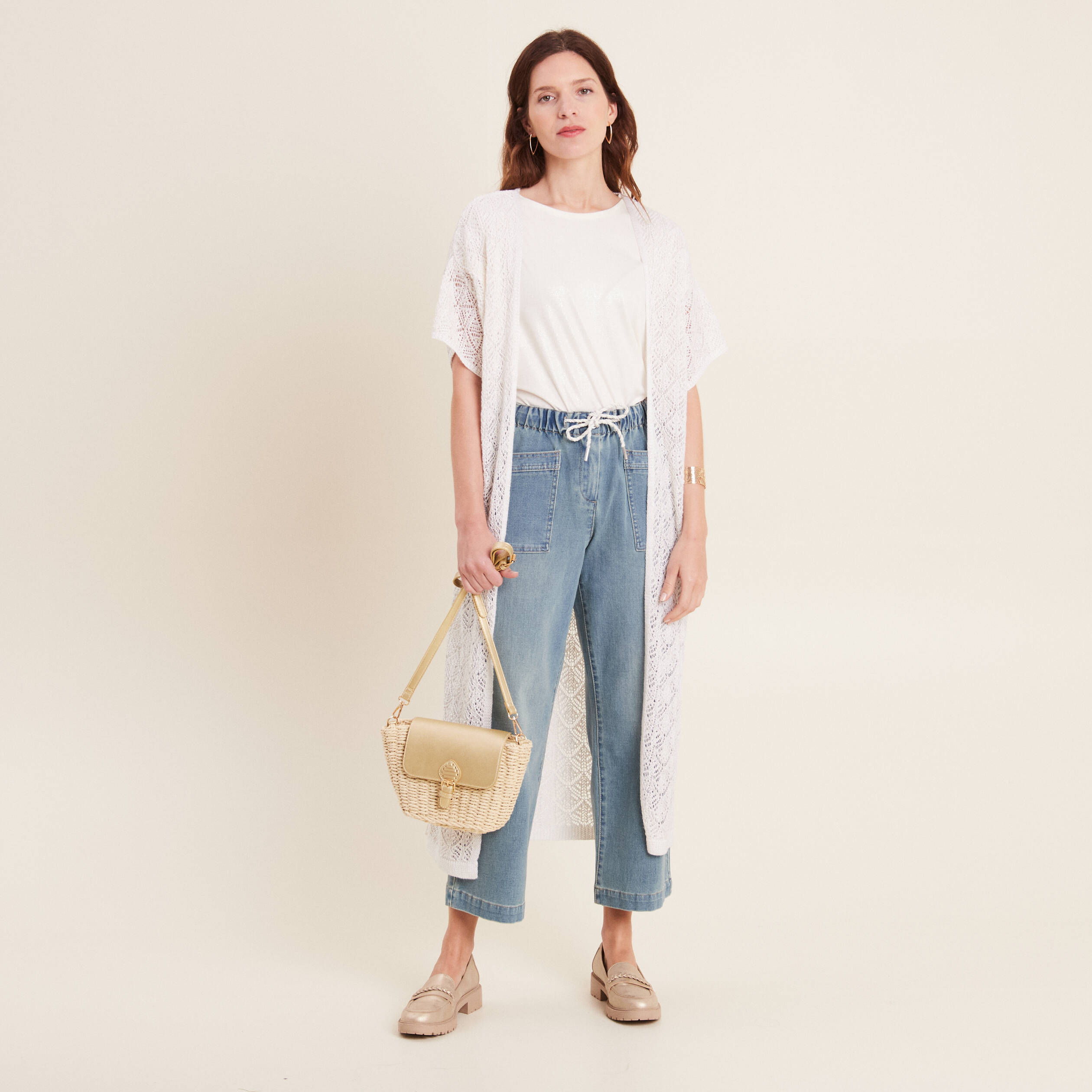 Jean Femme Taille Haute Jambes Larges - Coupe Décontractée Style Y2K - Denim Résistant - Lavages Classiques - Toutes Saisons