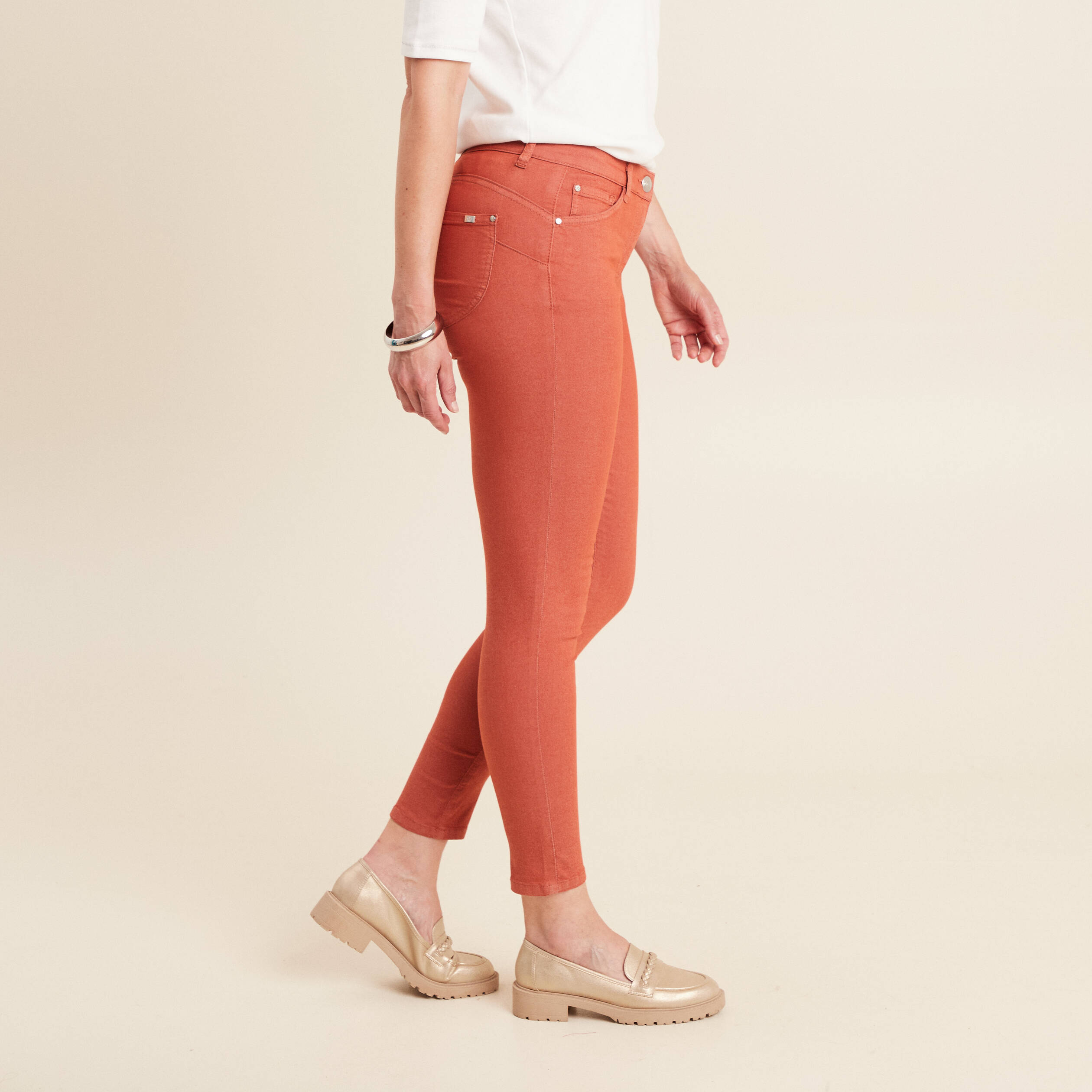 Pantalon magique Le L&eacute;ger coupe ajust&eacute;e vieux rose femme