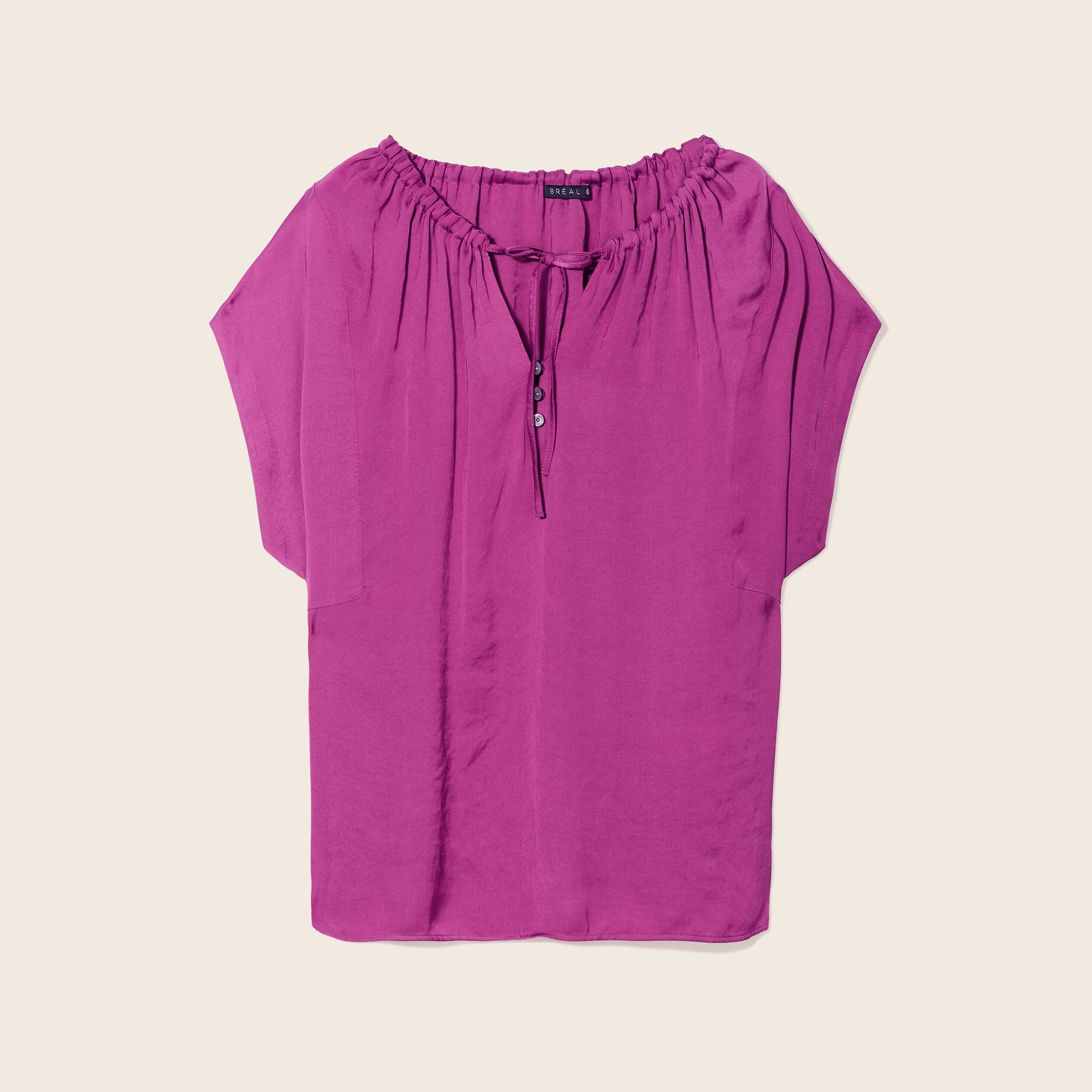 Blouse manches courtes violet femme