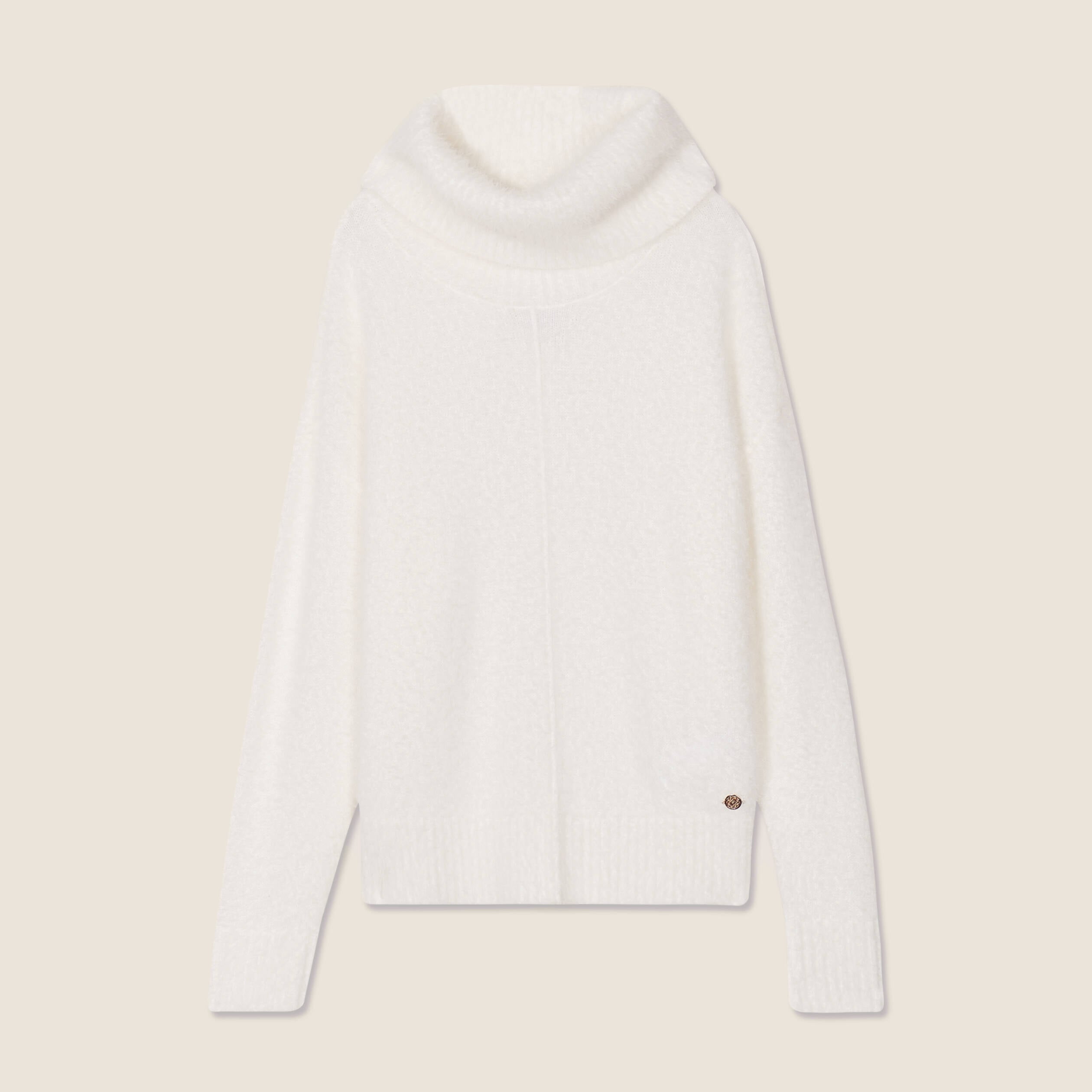 Pull manches longues ecru femme