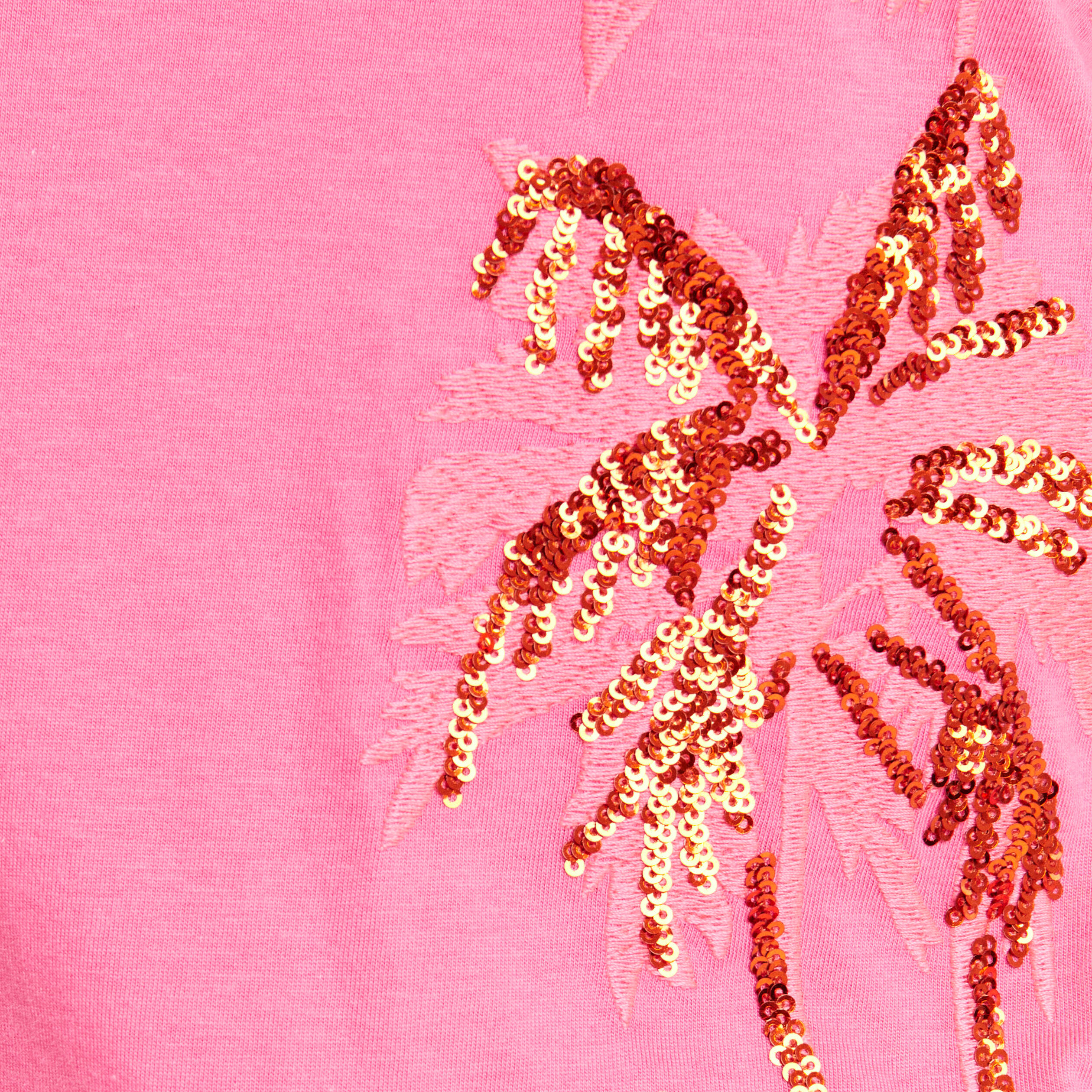 T-shirt manches courtes rose fushia femme