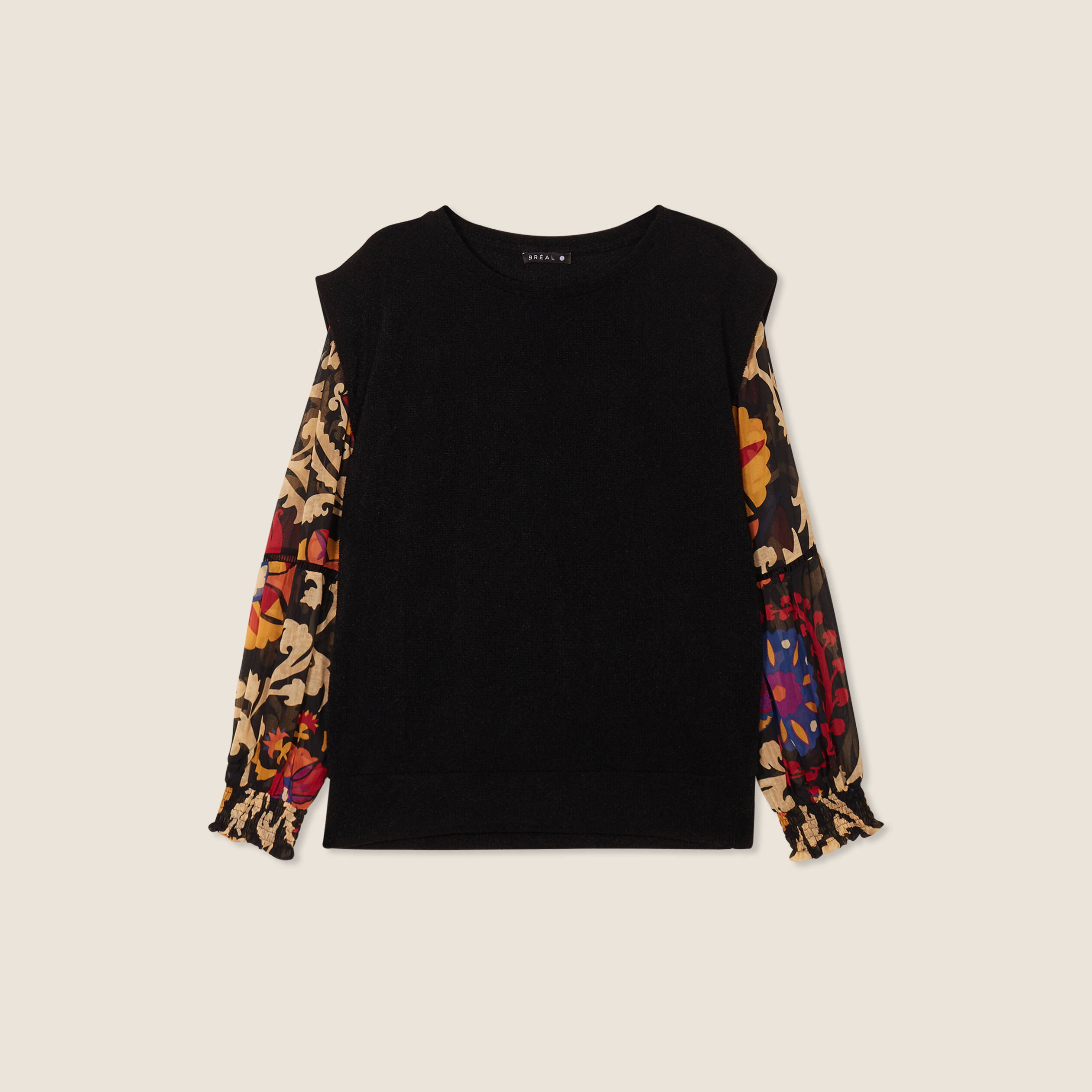 T-shirt manches longues noir femme