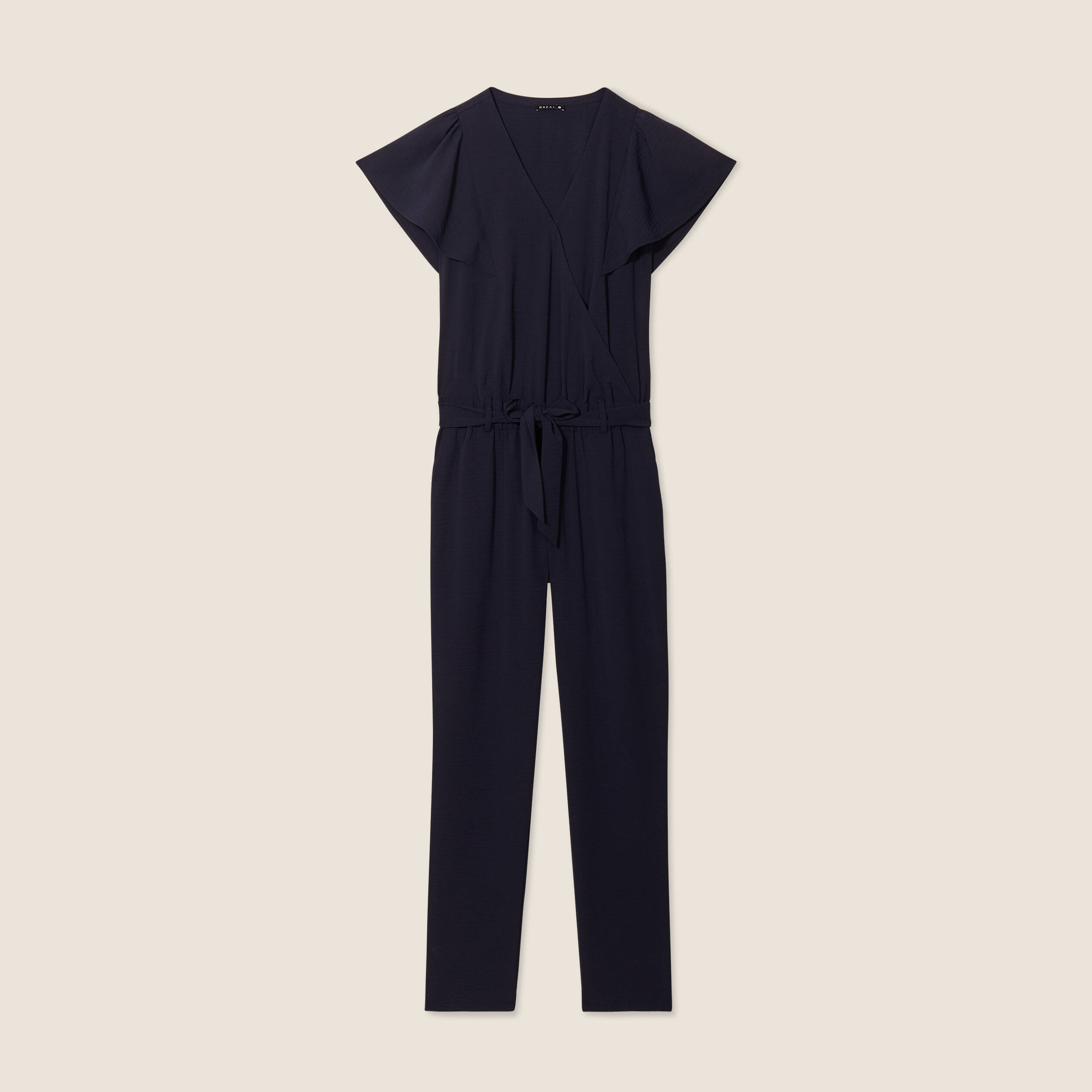 Combinaison pantalon droite bleu foncé femme