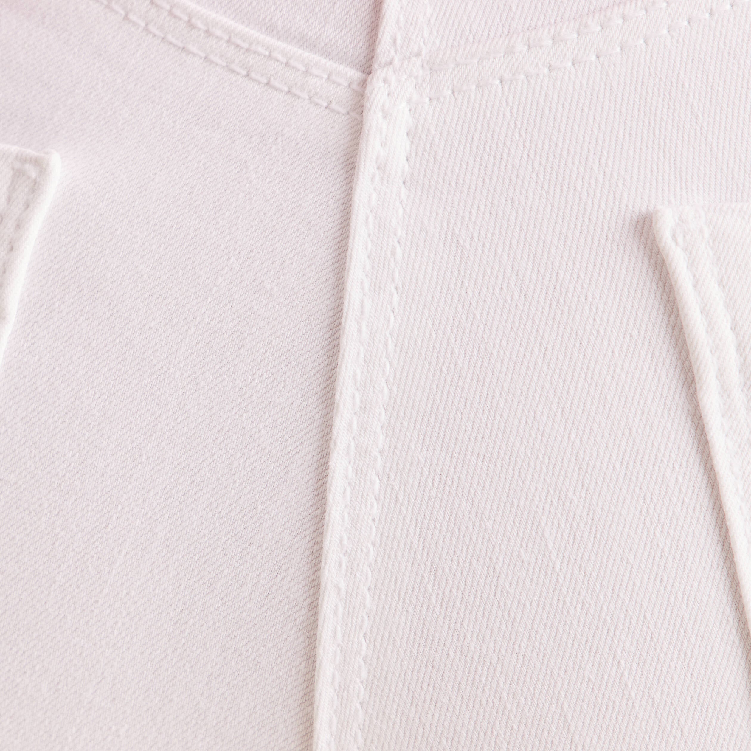 Jean coupe ajust&eacute;e long blanc femme