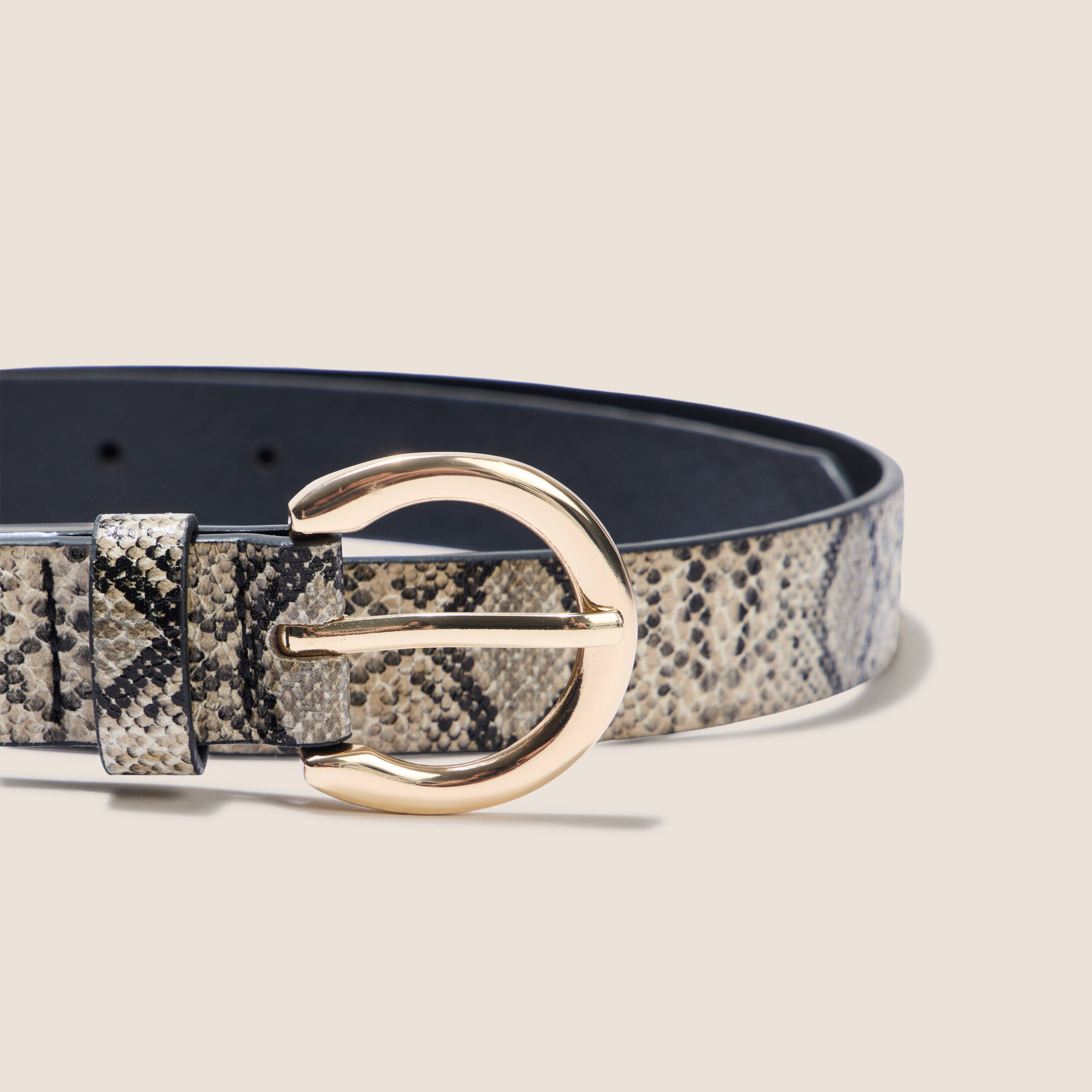 ceinture fine ajustee beige femme Ceinture fine ajustée beige femme