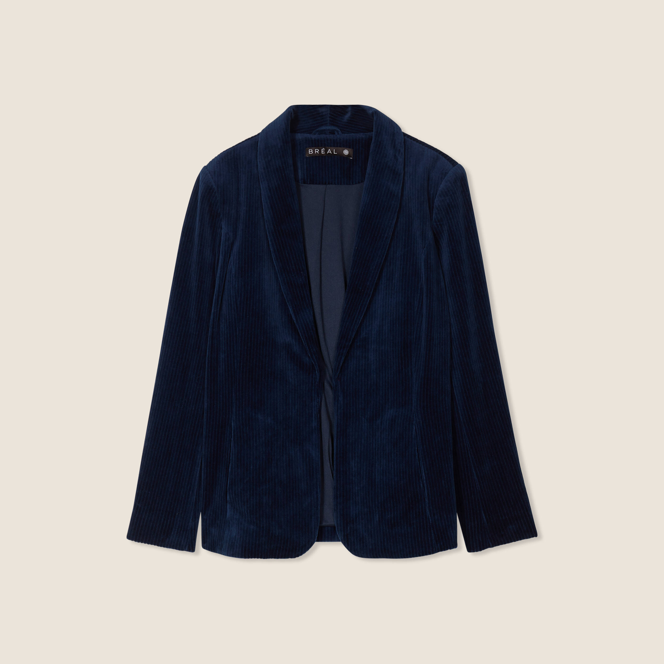 Veste velours bleu marine best sale