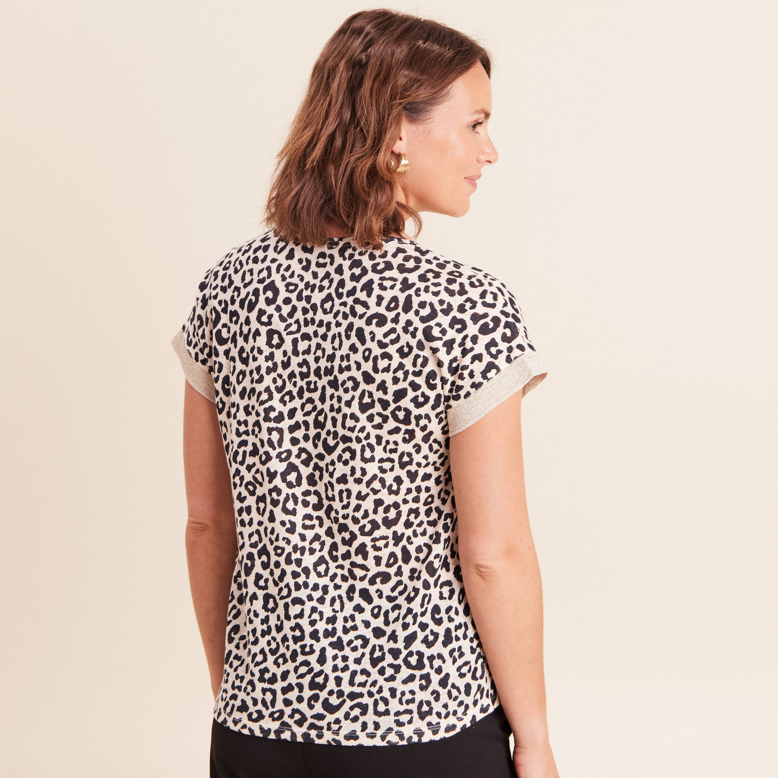 T-shirt manches courtes sable femme